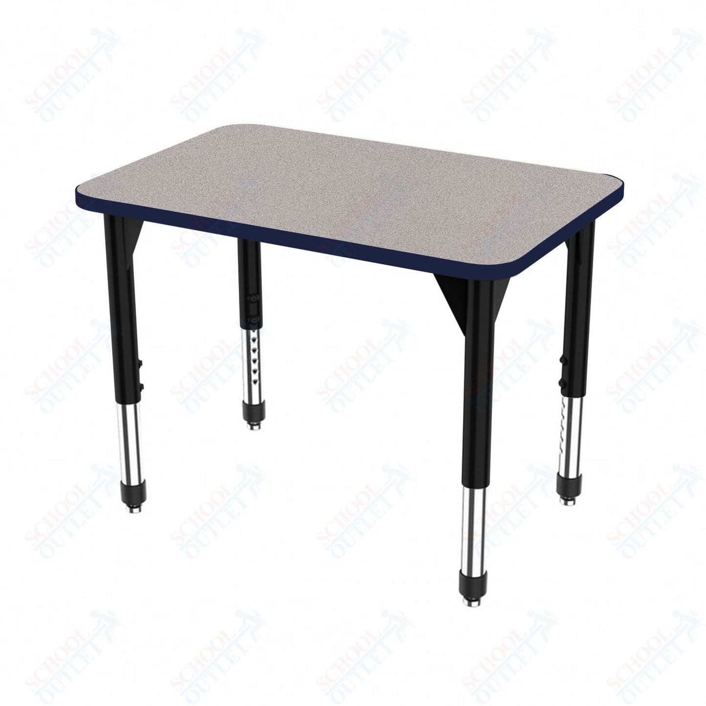 Marco Premier Series Rectangle Collaborative Desk 20" x 36" Adjustable Height 21"-31" (43-2220-MB)