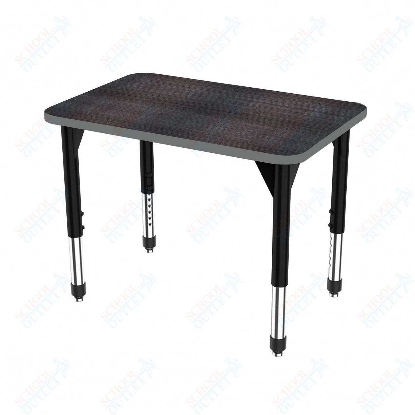 Marco Premier Series Rectangle Collaborative Desk 20" x 36" Adjustable Height 21"-31" (43-2220-MB)