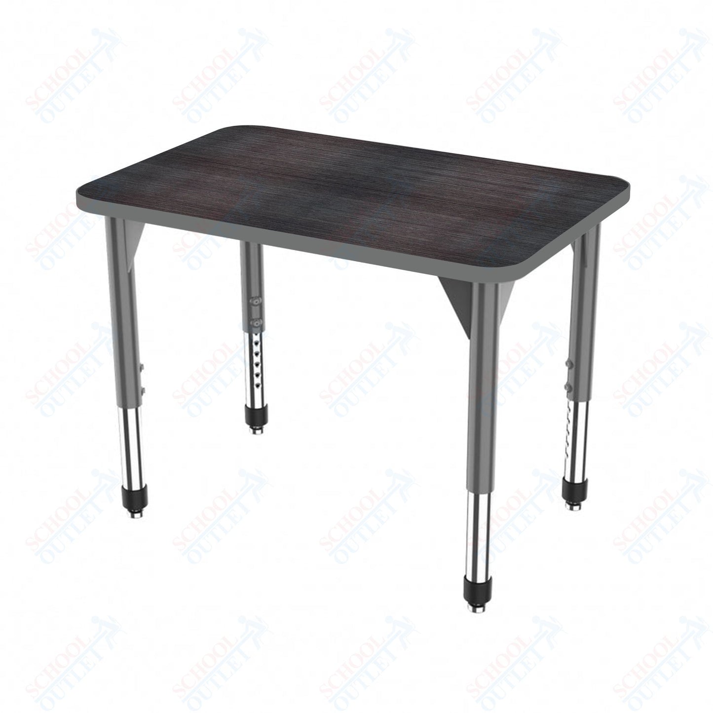 Marco Premier Series Rectangle Collaborative Desk 20" x 36" Adjustable Height 21"-31" (43-2220-MB)