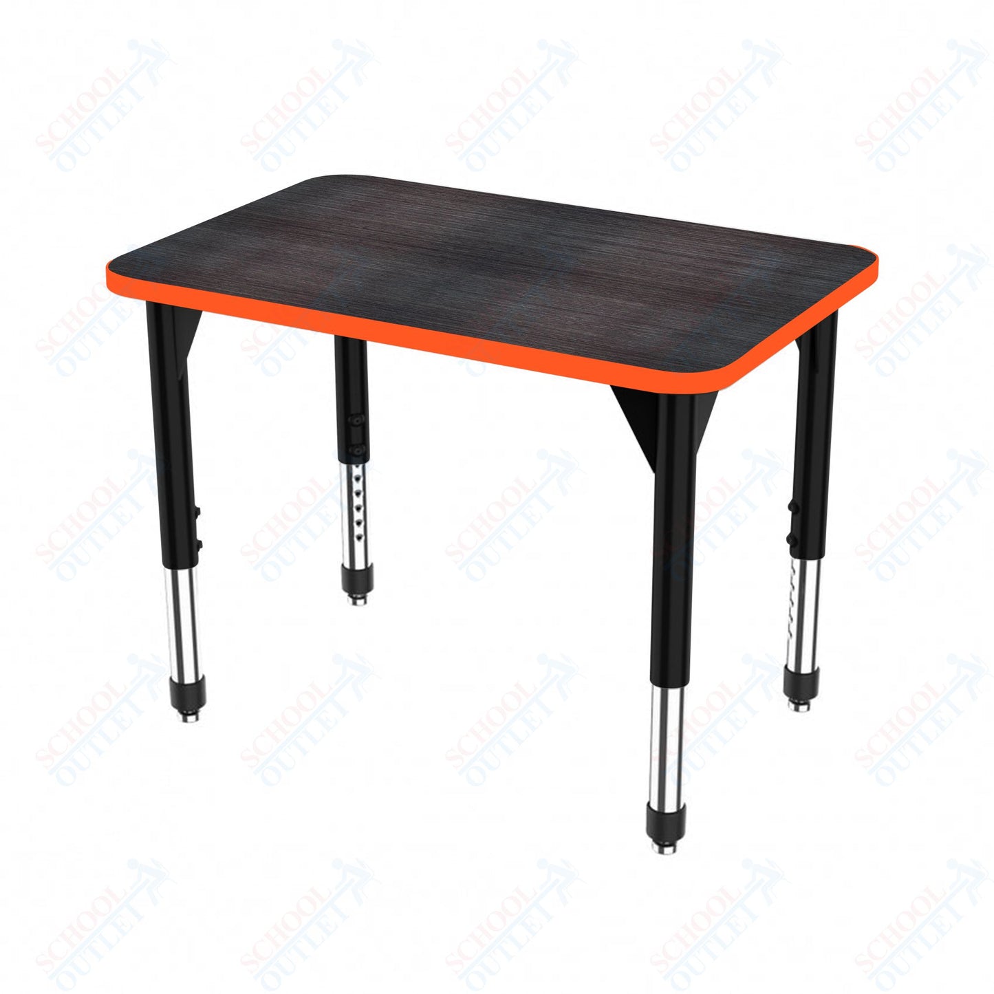 Marco Premier Series Rectangle Collaborative Desk 20" x 36" Adjustable Height 21"-31" (43-2220-MB)