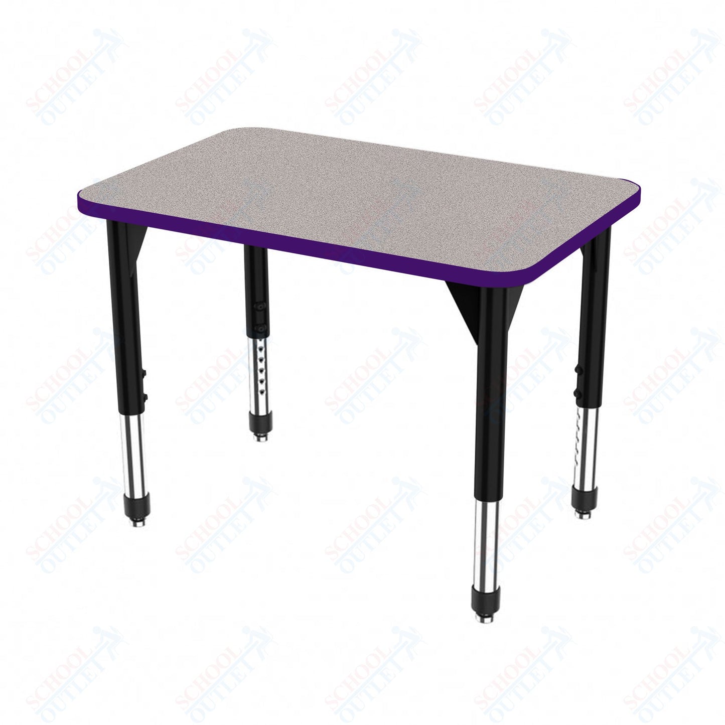 Marco Premier Series Rectangle Collaborative Desk 20" x 36" Adjustable Height 21"-31" (43-2220-MB)