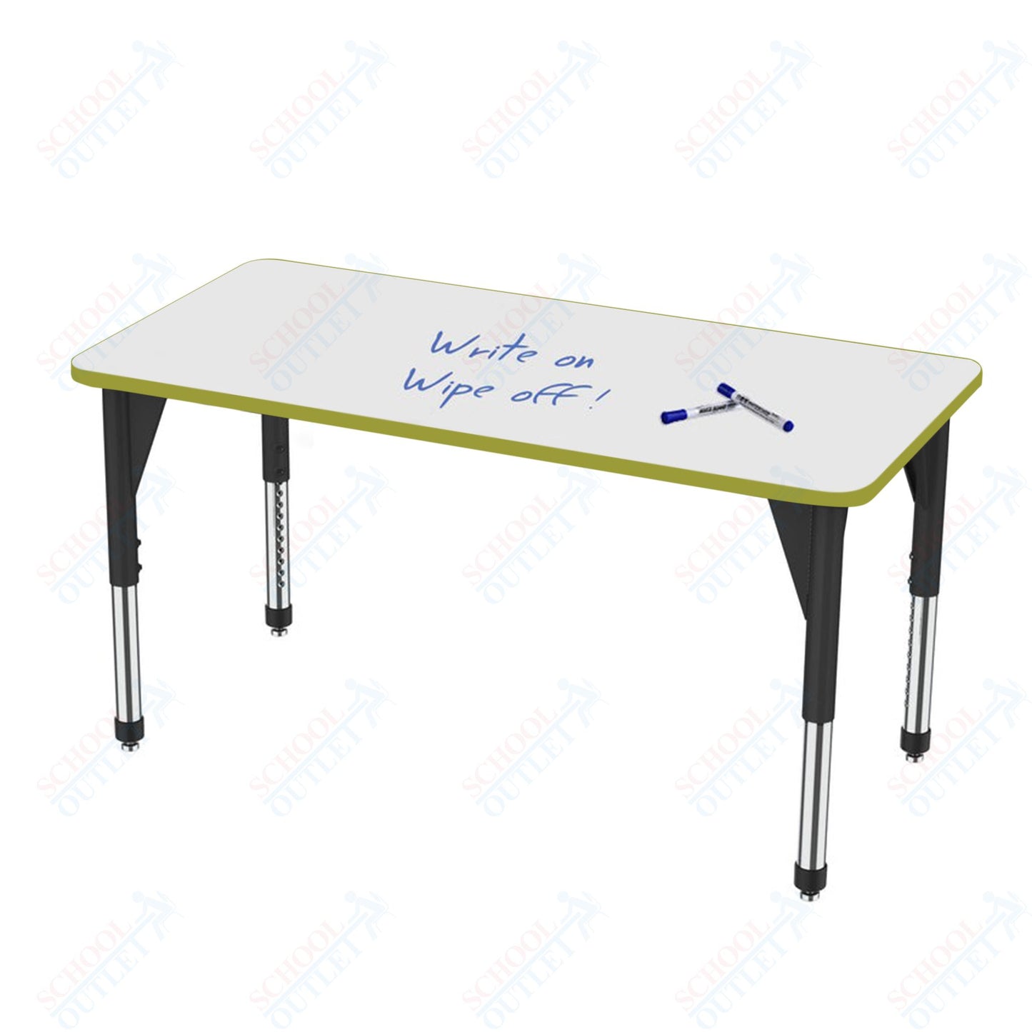 Marco Premier Series Rectangle Stand-Up Table w/ Dry Erase Top 36" x 72" Adj Height 32"-42" (43-2248-DA)