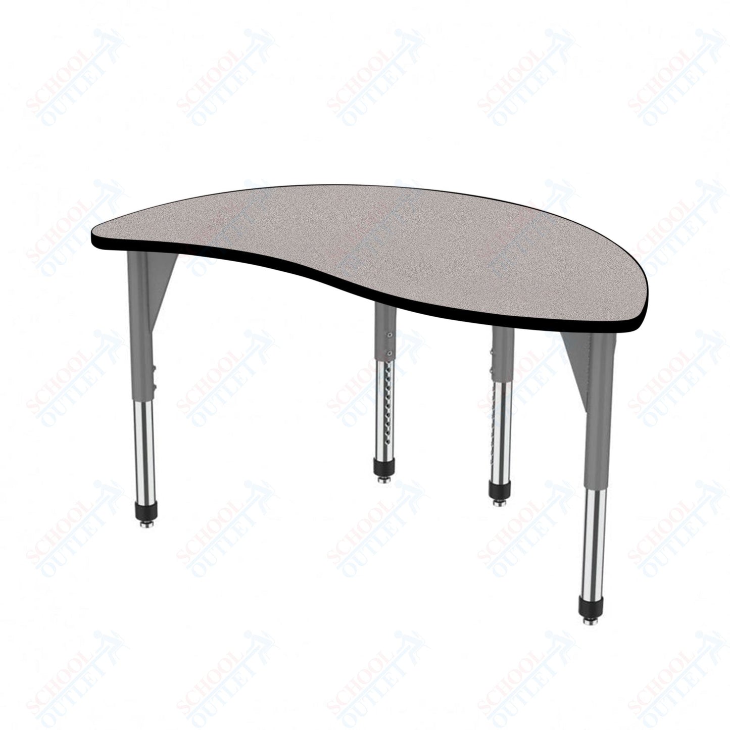 Marco Premier Series Wave Half Round Stand-Up Table 30" x 54" Adjustable Height 32"-42" (43-2252-MA)