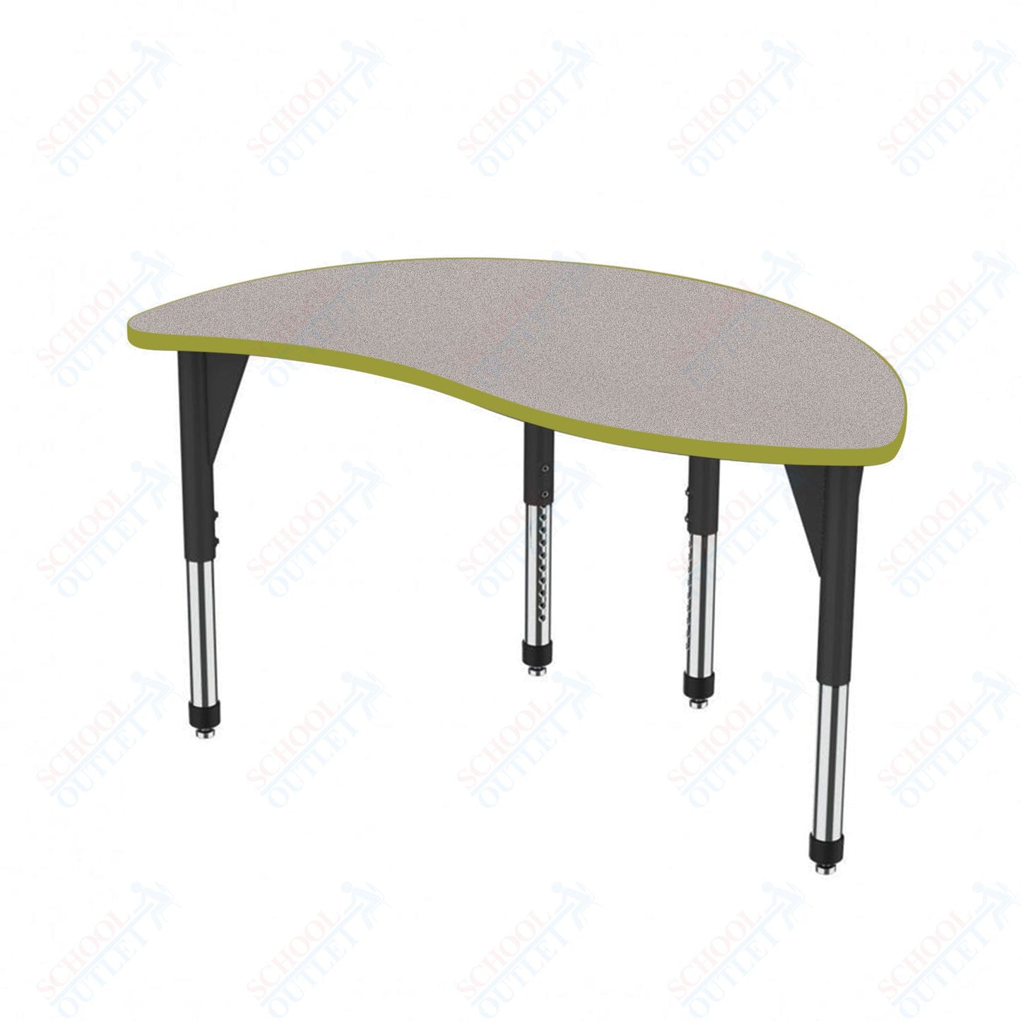 Marco Premier Series Wave Half Round Stand-Up Table 30" x 54" Adjustable Height 32"-42" (43-2252-MA)