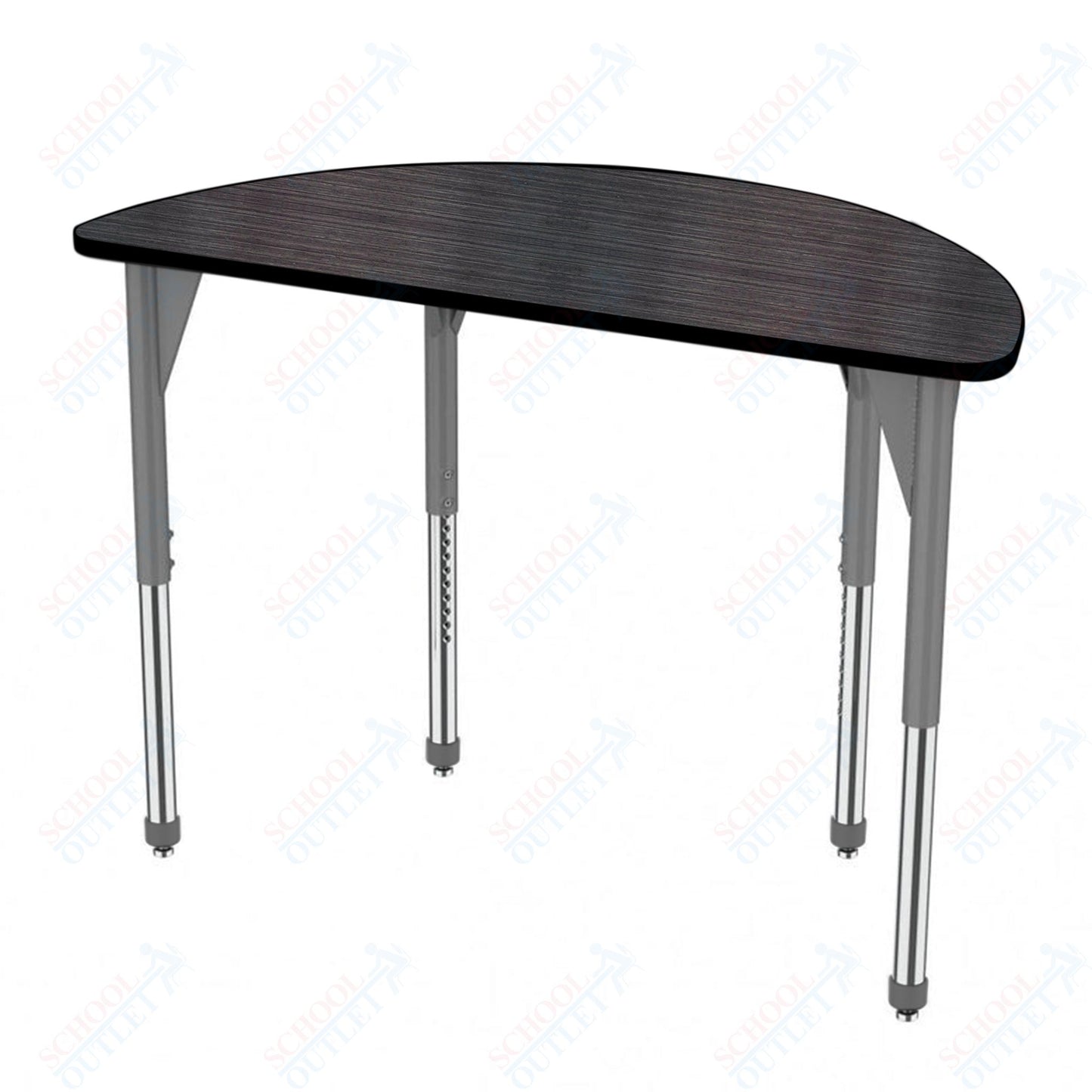Marco Premier Series 60" Half Round Stand-Up Table Adjustable Height 32"-42" (43-2278-MA)