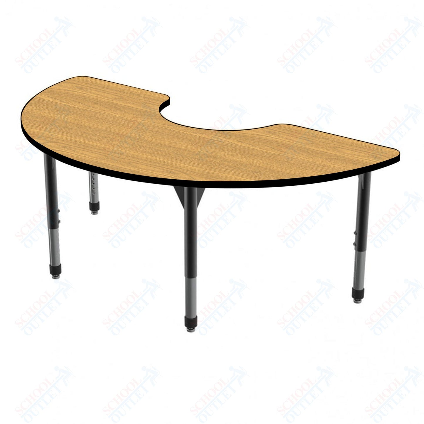 Marco Premier Series Half Moon Activity Table 36" x 72" Adjustable Height 21"-31" (43-2279-MB)