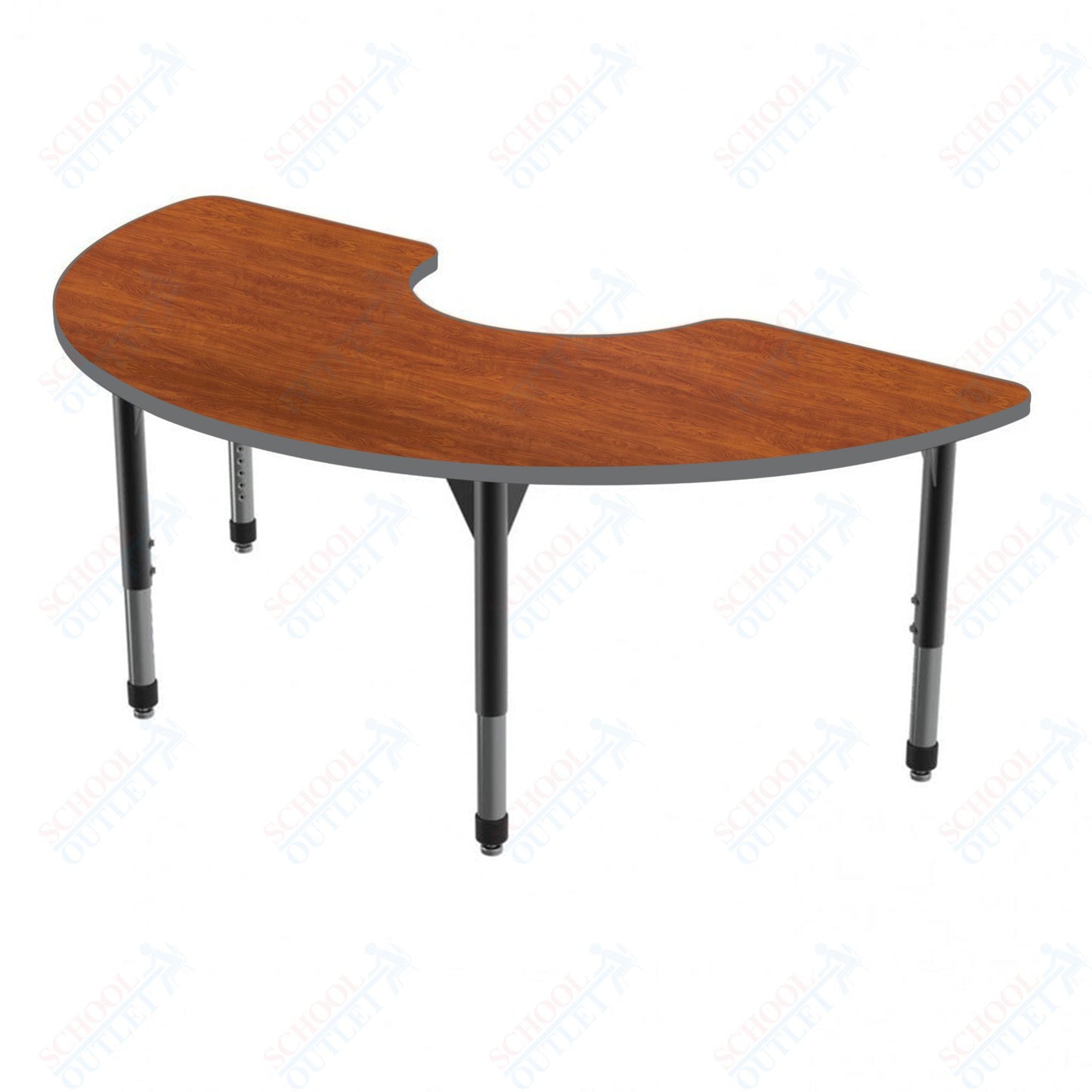 Marco Premier Series Half Moon Activity Table 36" x 72" Adjustable Height 21"-31" (43-2279-MB)