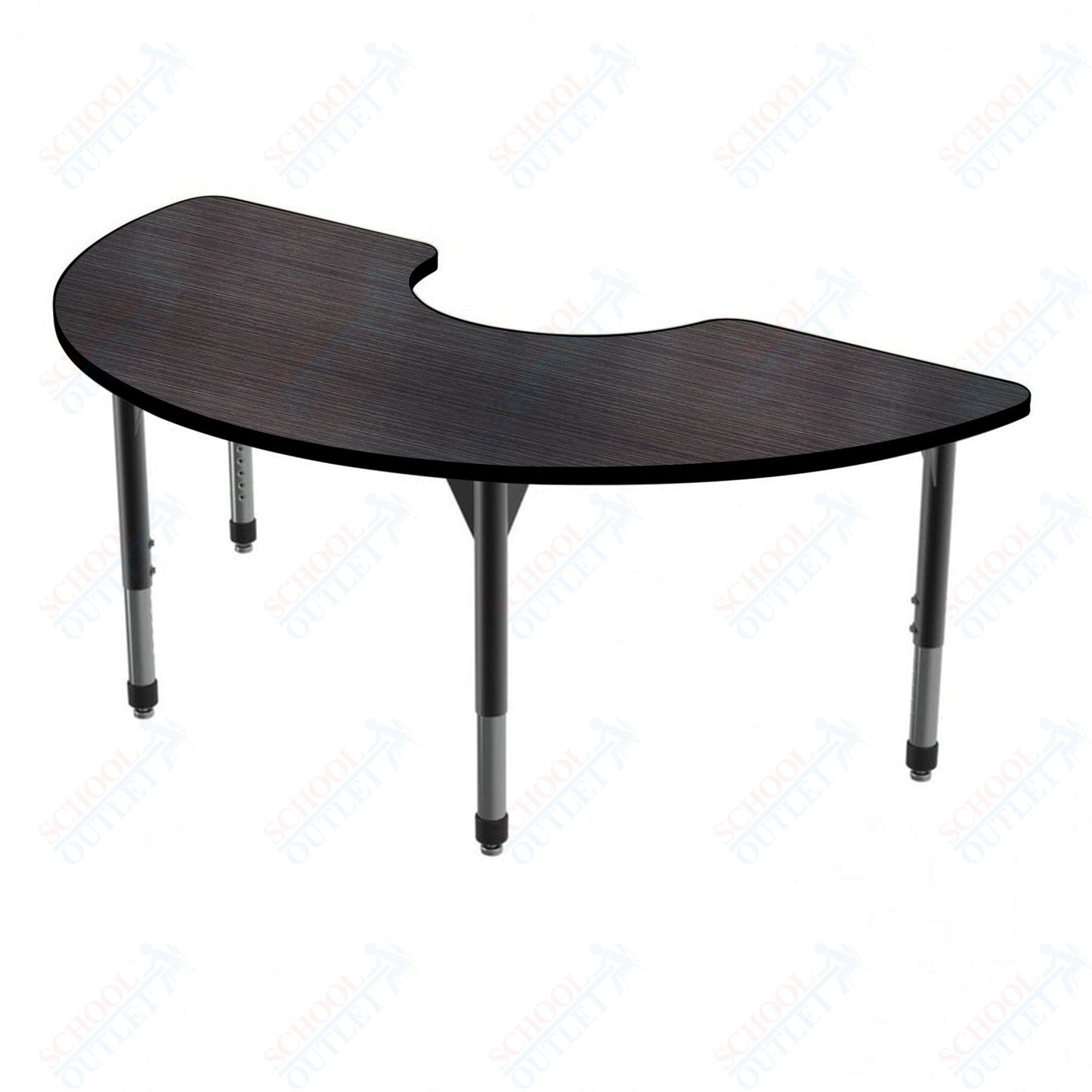 Marco Premier Series Half Moon Activity Table 36" x 72" Adjustable Height 21"-31" (43-2279-MB)