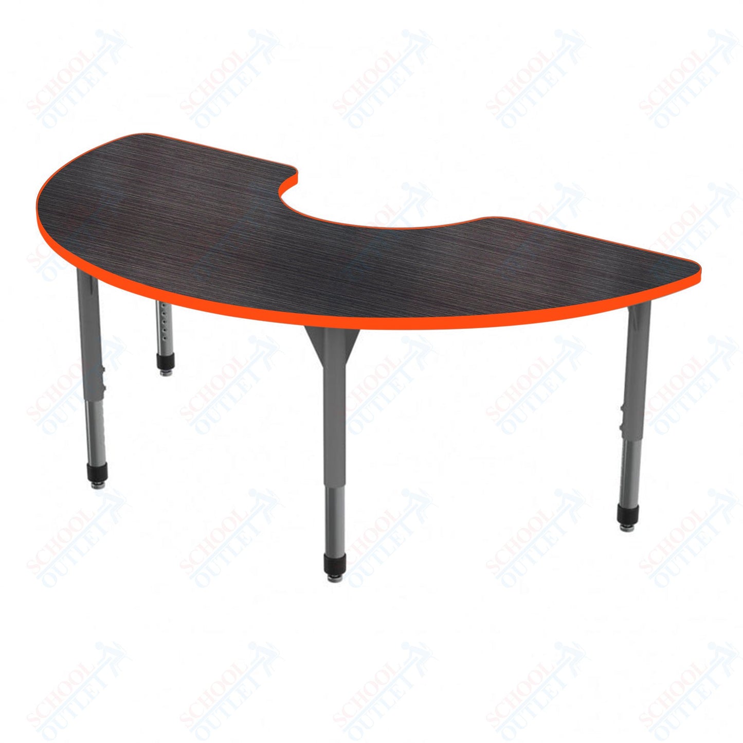 Marco Premier Series Half Moon Activity Table 36" x 72" Adjustable Height 21"-31" (43-2279-MB)