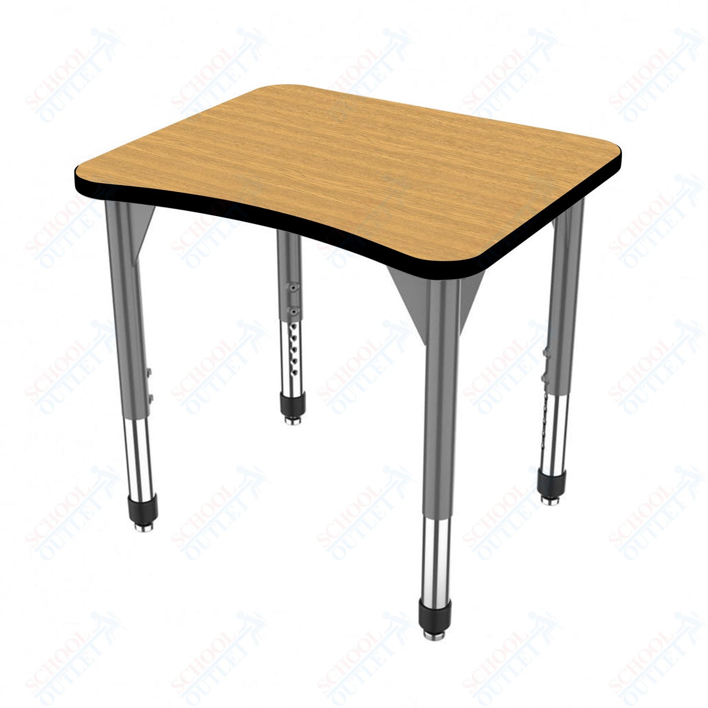 Marco Premier Series Curve Collaborative Desk 24" x 28" Adjustable Height 21"-31" (43-2291-MB)