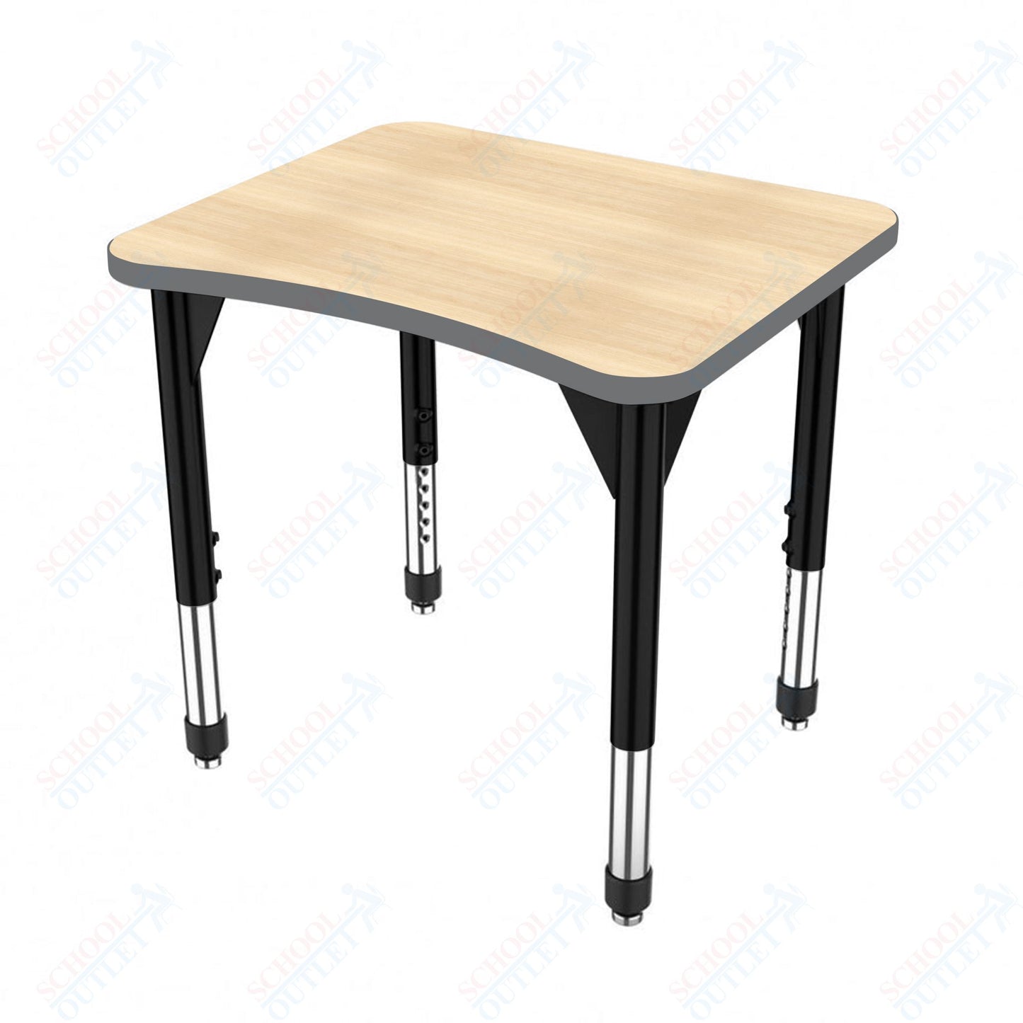 Marco Premier Series Curve Collaborative Desk 24" x 28" Adjustable Height 21"-31" (43-2291-MB)