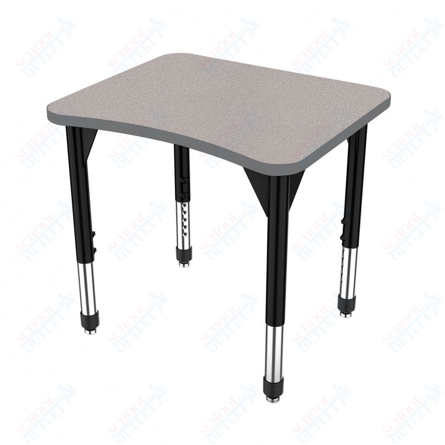 Marco Premier Series Curve Collaborative Desk 24" x 28" Adjustable Height 21"-31" (43-2291-MB)
