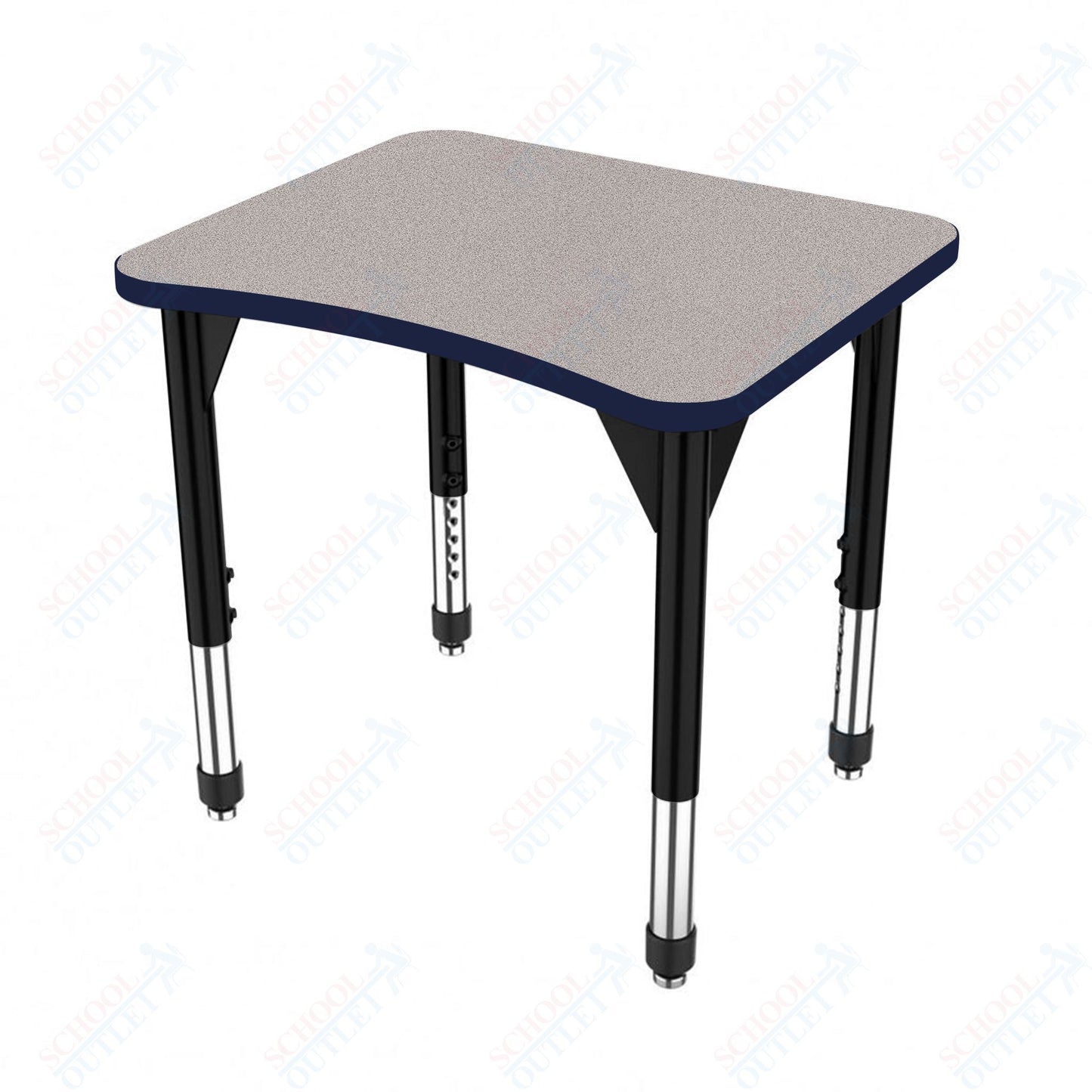 Marco Premier Series Curve Collaborative Desk 24" x 28" Adjustable Height 21"-31" (43-2291-MB)