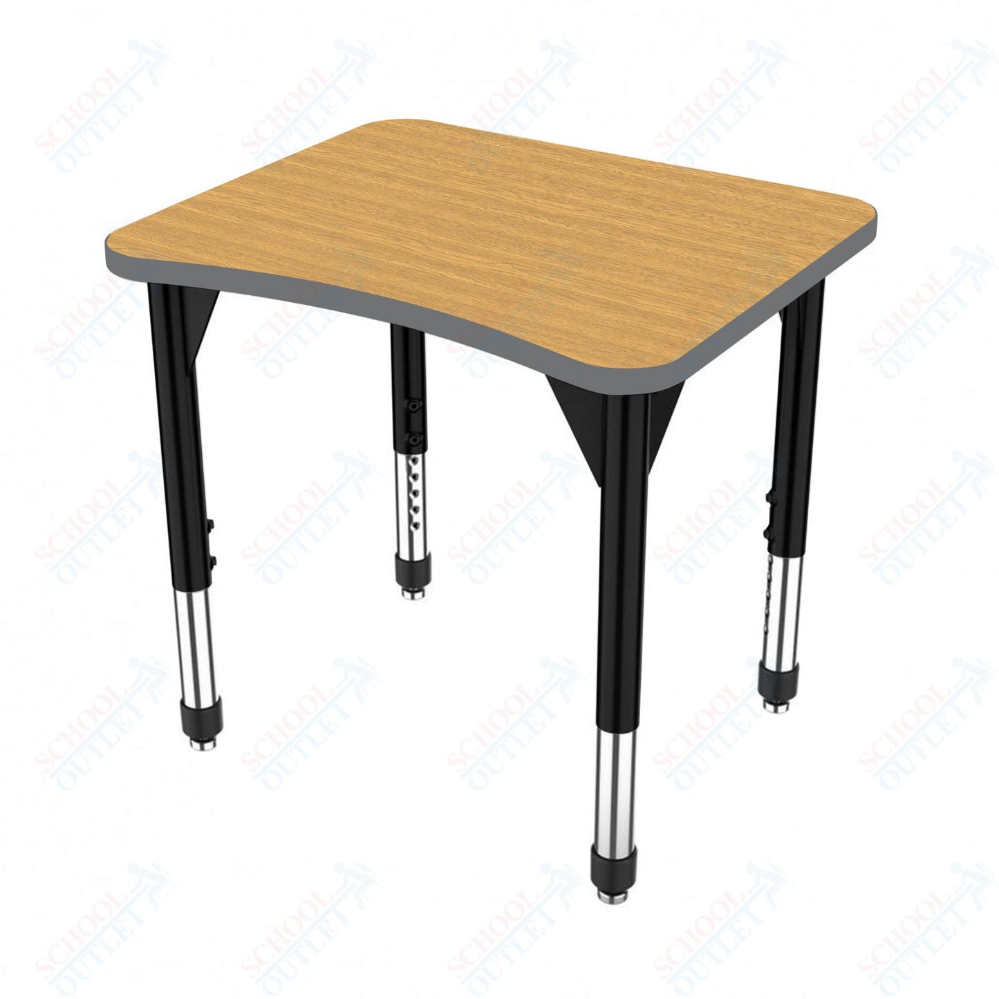 Marco Premier Series Curve Collaborative Desk 24" x 28" Adjustable Height 21"-31" (43-2291-MB)