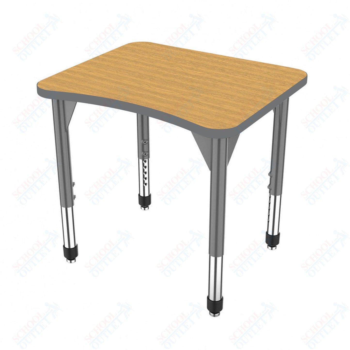 Marco Premier Series Curve Collaborative Desk 24" x 28" Adjustable Height 21"-31" (43-2291-MB)
