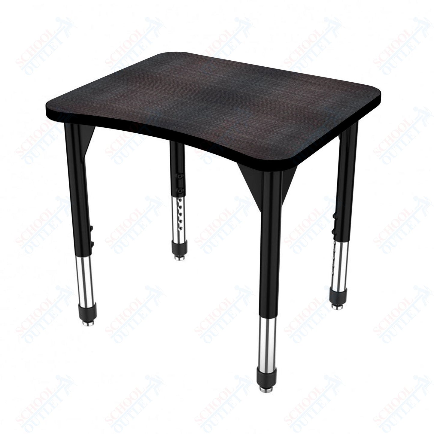 Marco Premier Series Curve Collaborative Desk 24" x 28" Adjustable Height 21"-31" (43-2291-MB)