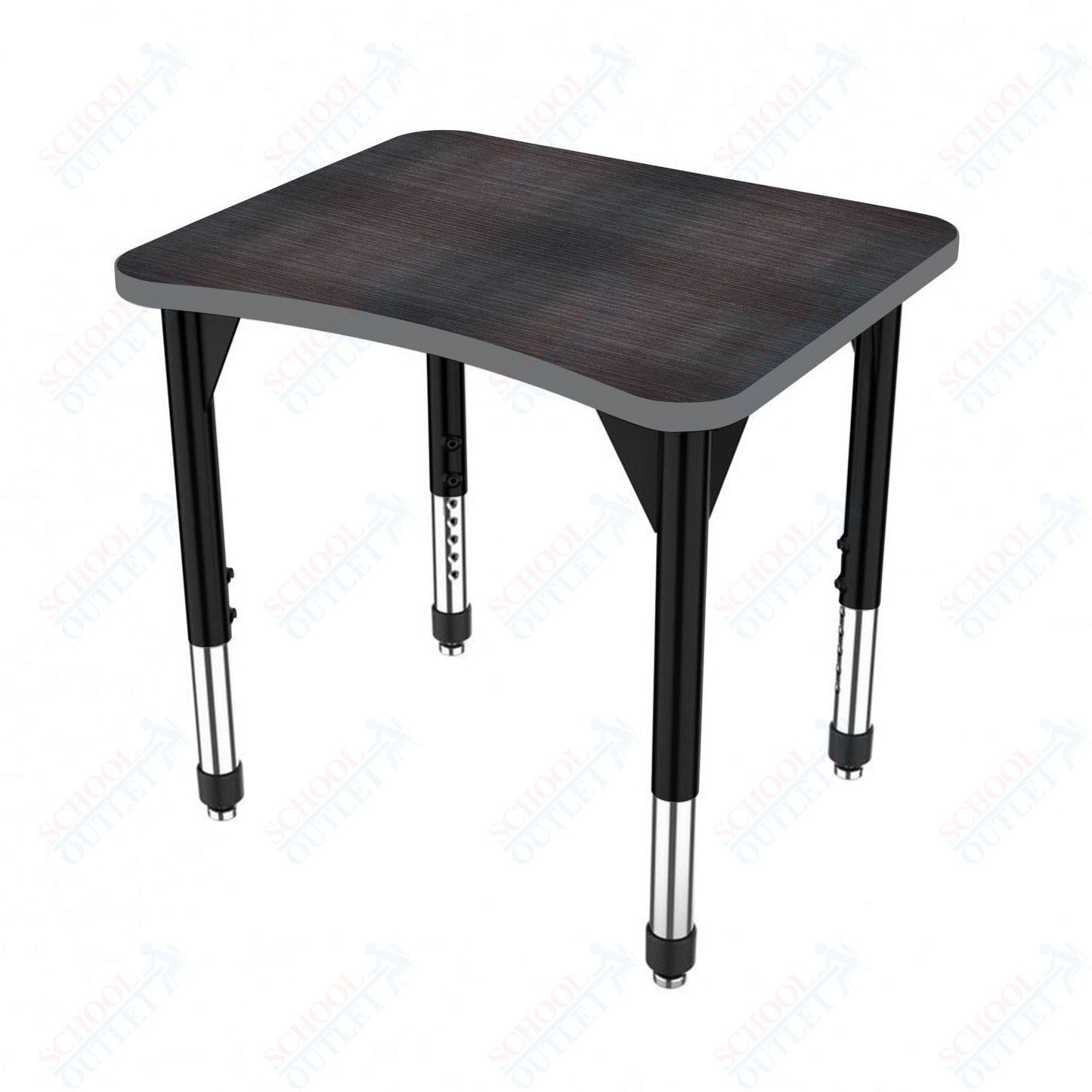 Marco Premier Series Curve Collaborative Desk 24" x 28" Adjustable Height 21"-31" (43-2291-MB)