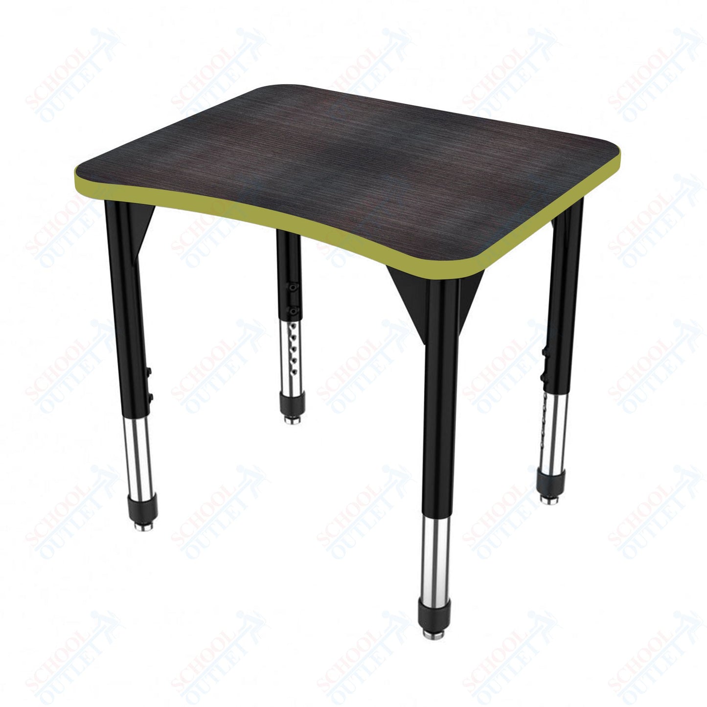 Marco Premier Series Curve Collaborative Desk 24" x 28" Adjustable Height 21"-31" (43-2291-MB)