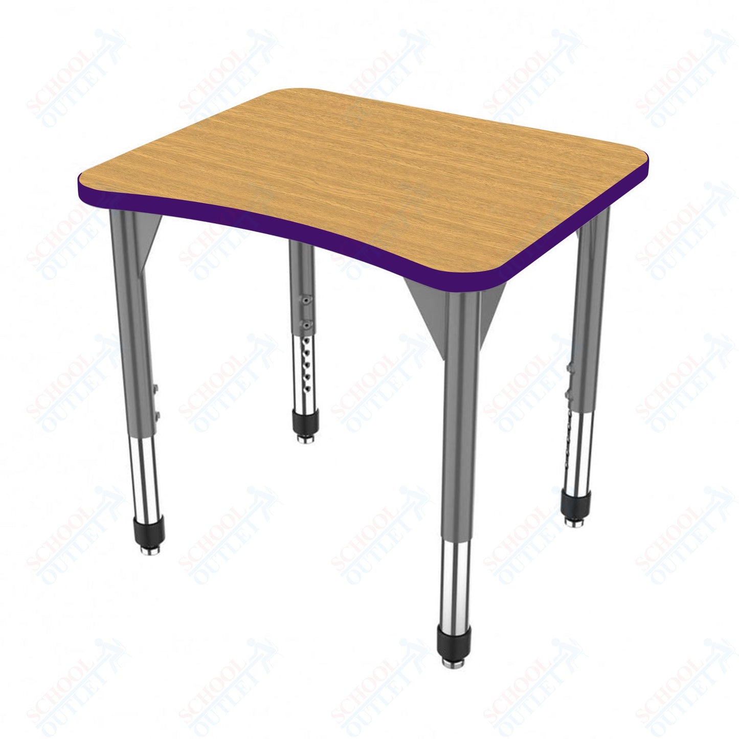 Marco Premier Series Curve Collaborative Desk 24" x 28" Adjustable Height 21"-31" (43-2291-MB)