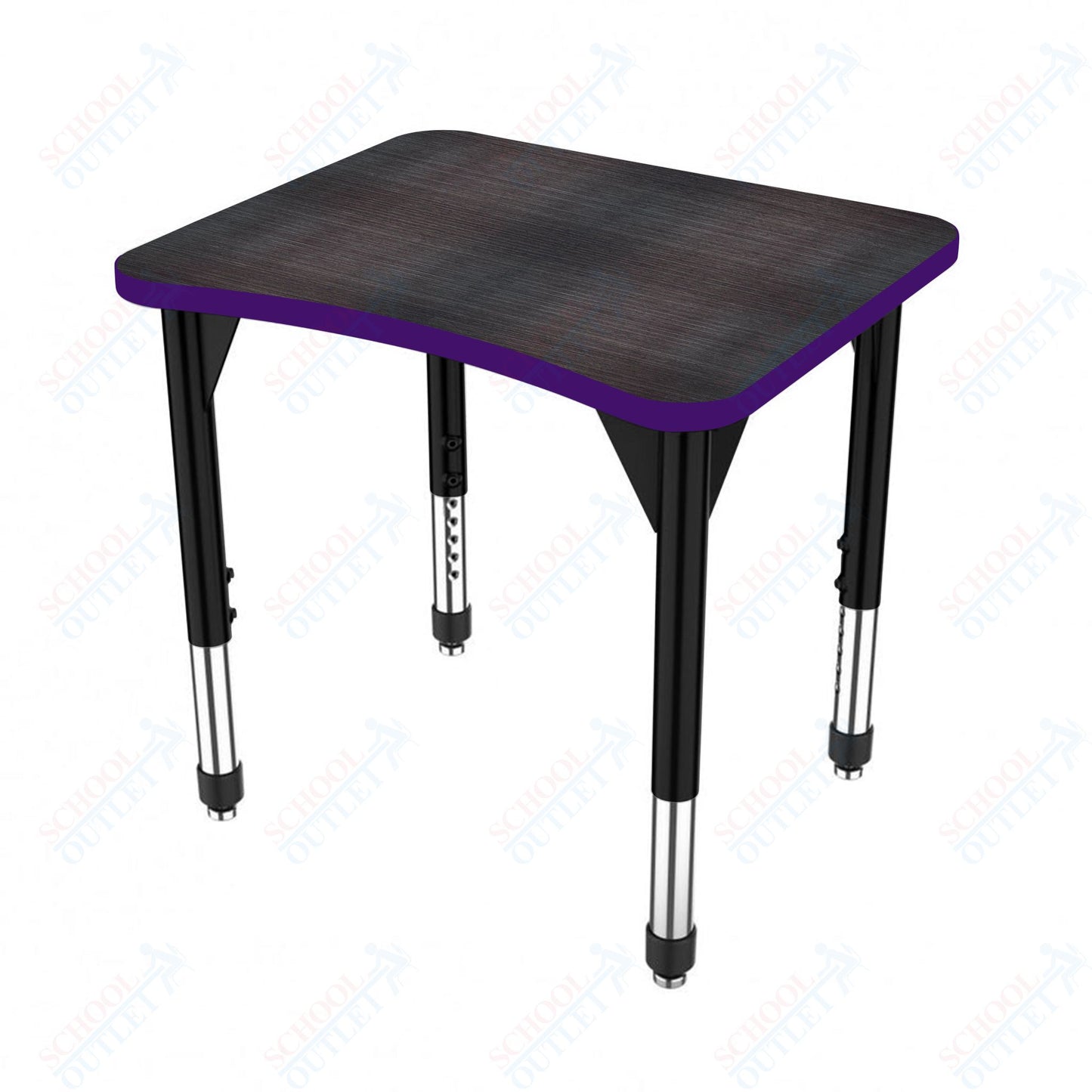 Marco Premier Series Curve Collaborative Desk 24" x 28" Adjustable Height 21"-31" (43-2291-MB)
