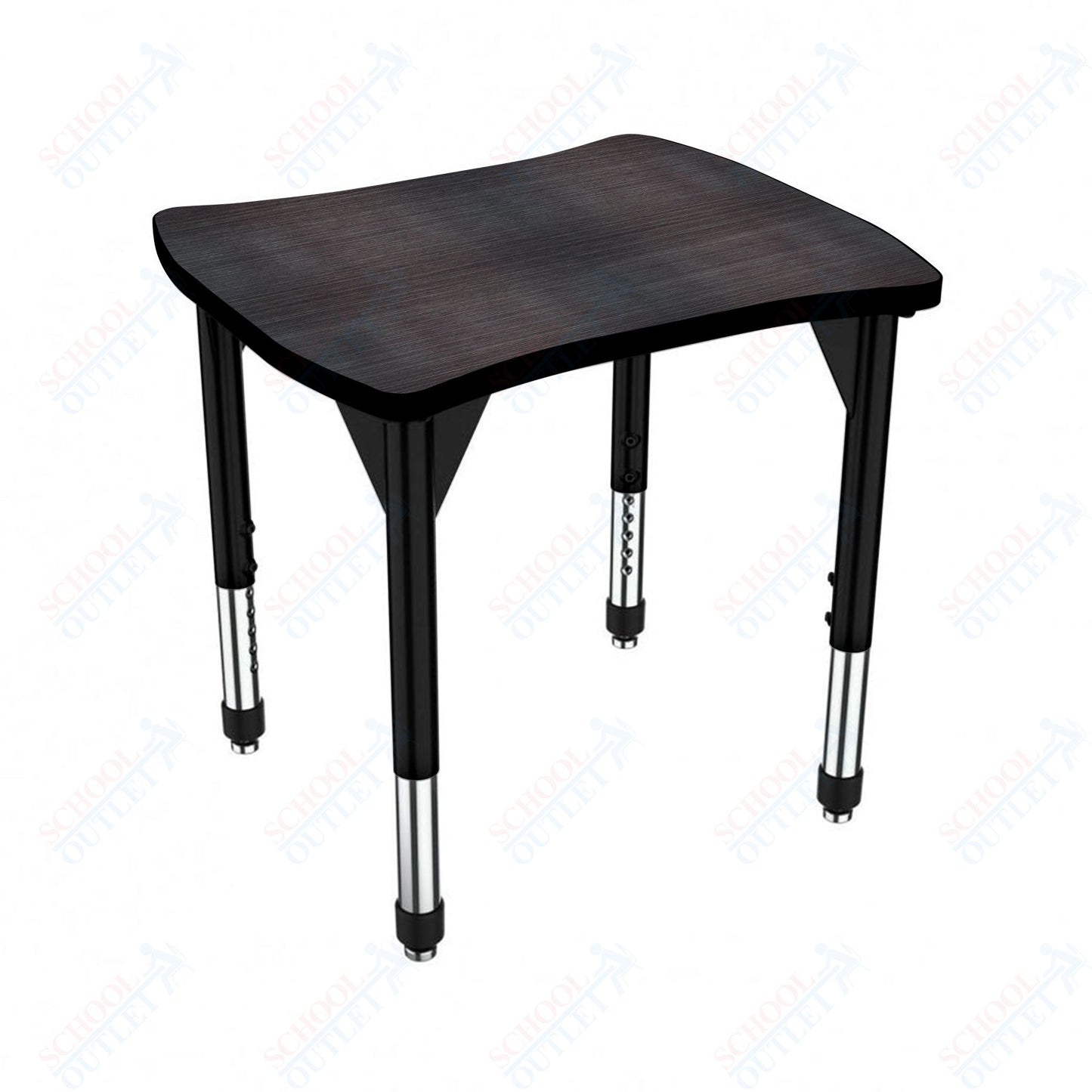 Marco Premier Series Contour Collaborative Desk 24" x 28" Adjustable Height 21"-31" (43-2310-MB)