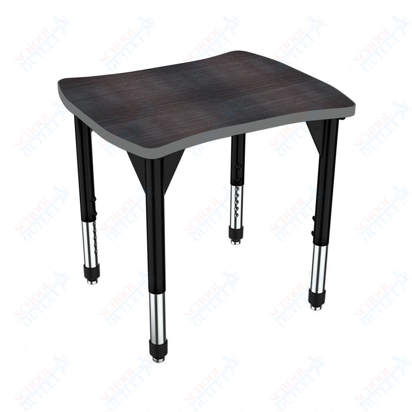 Marco Premier Series Contour Collaborative Desk 24" x 28" Adjustable Height 21"-31" (43-2310-MB)