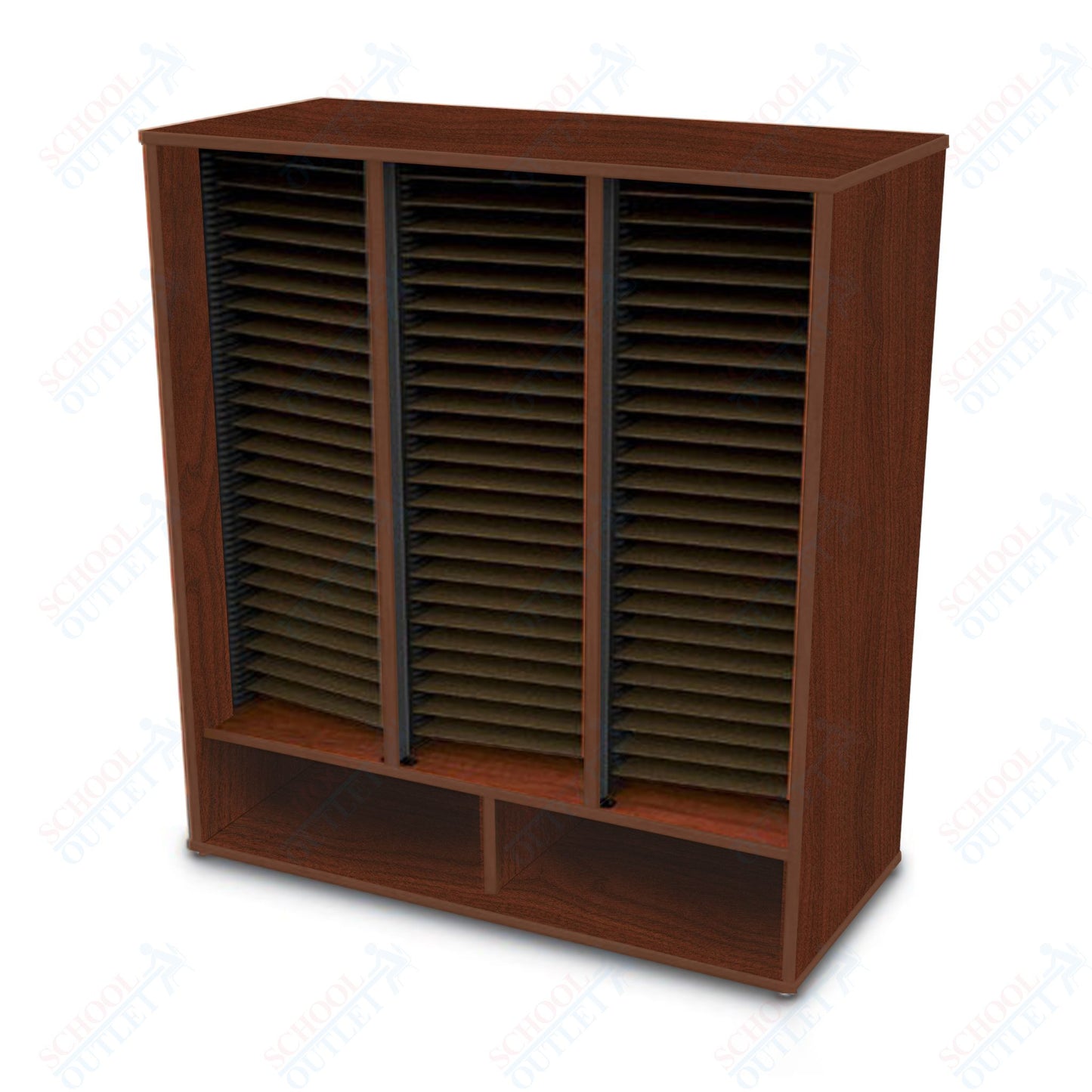 Marco Band-Stor Folio Cabinet with 3-Compartment, Choral (BS411)