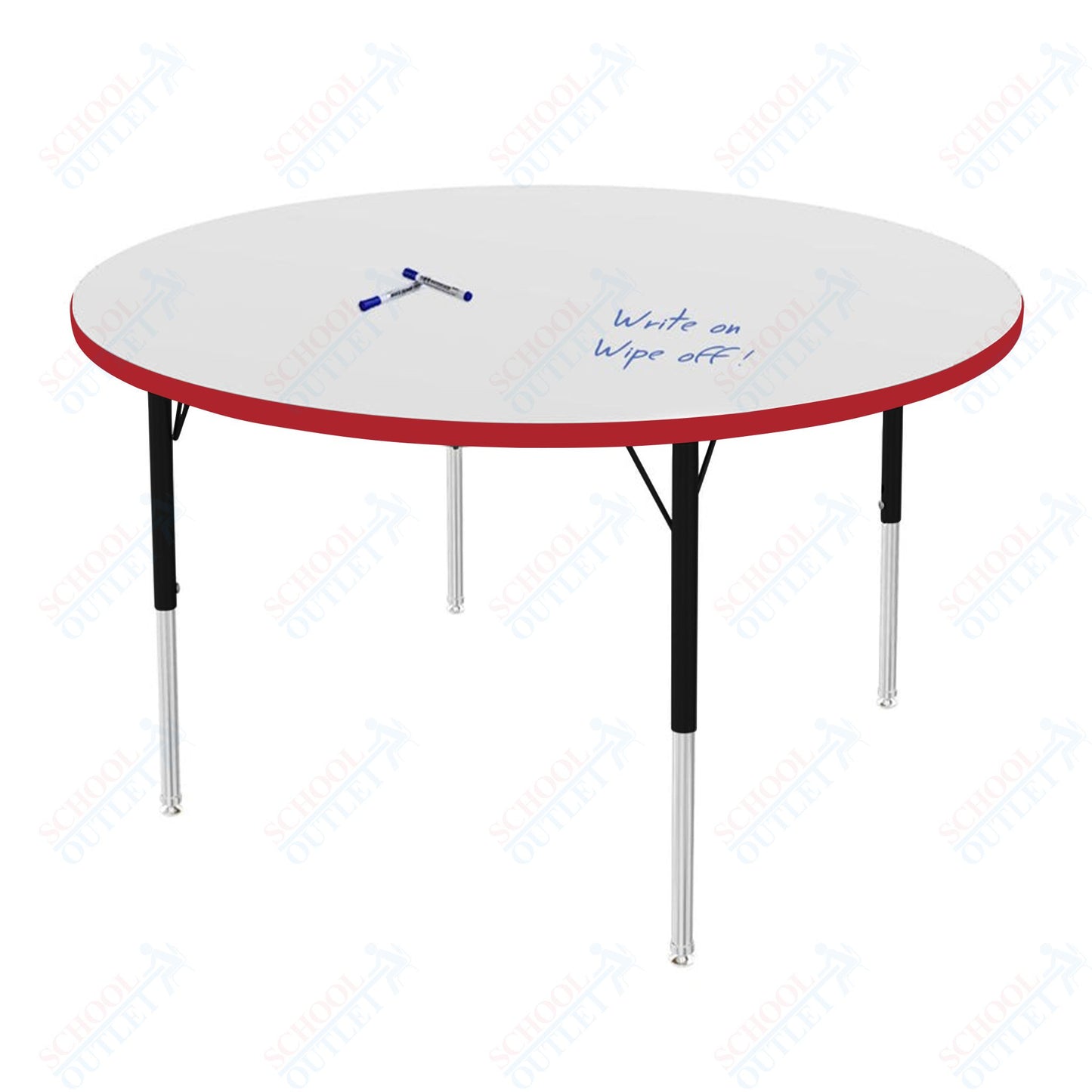 Marco MG2200 Series 48" Round Preschool Table w/ Dry Erase Top Adj Height 16"-24" (MG2266-DA)