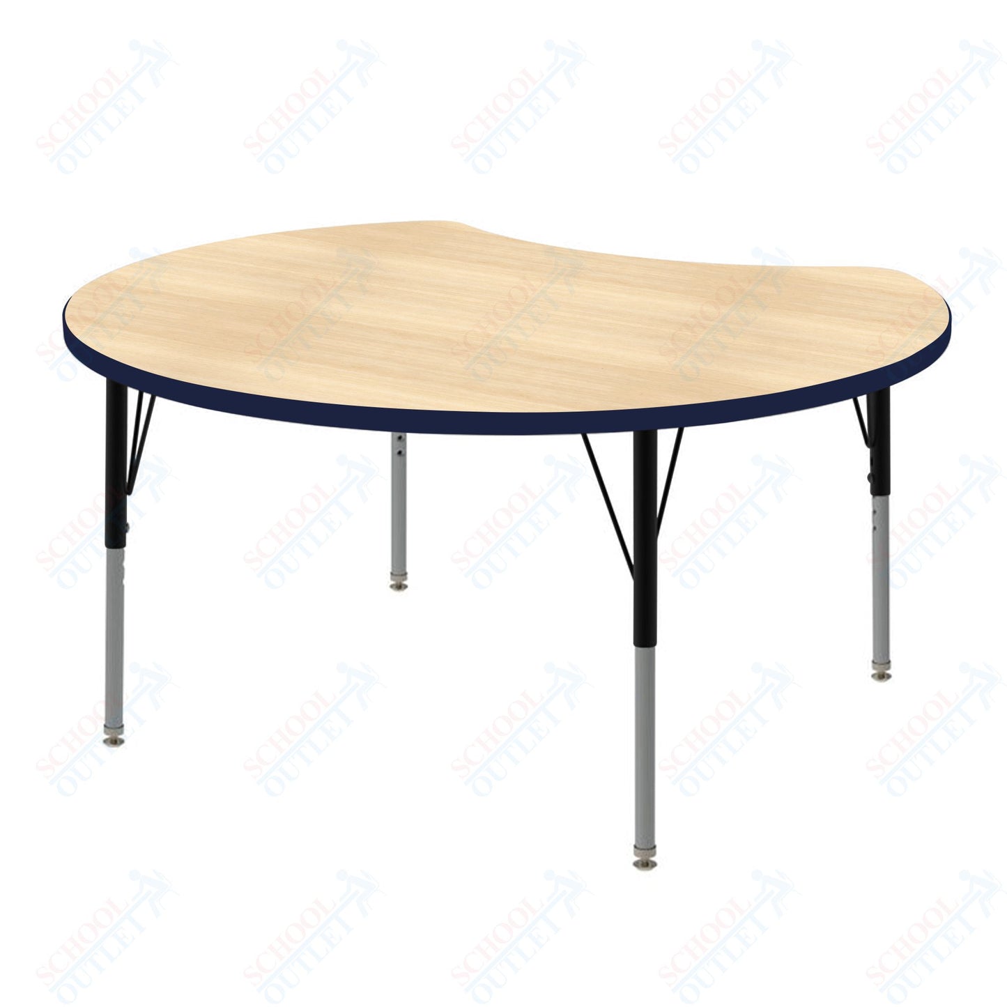 Marco MG2200 Series 48" Scoop Preschool Table Adjustable Height 16"-24" (MG2296-MA)