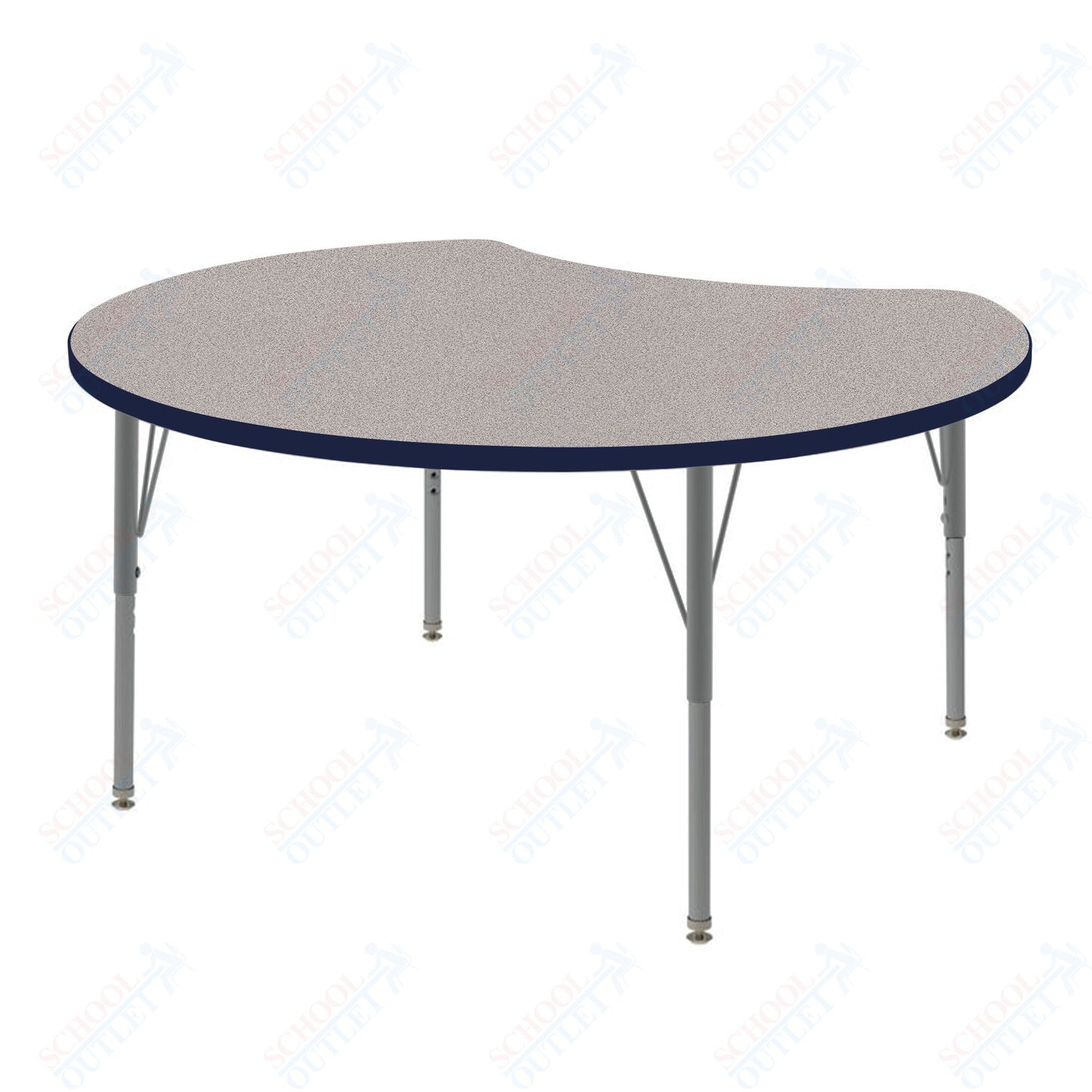 Marco MG2200 Series 48" Scoop Preschool Table Adjustable Height 16"-24" (MG2296-MA)