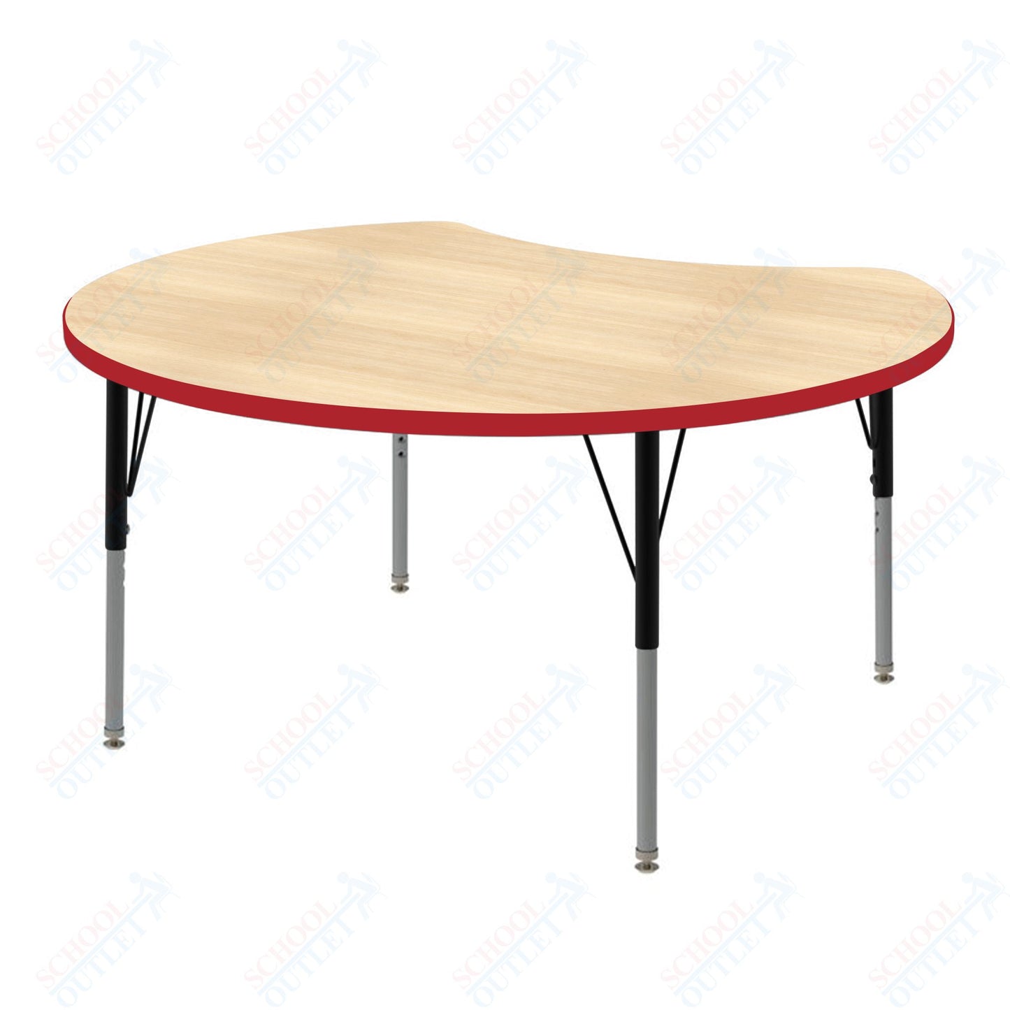 Marco MG2200 Series 48" Scoop Preschool Table Adjustable Height 16"-24" (MG2296-MA)