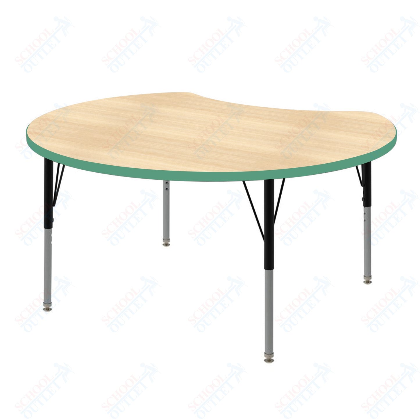 Marco MG2200 Series 48" Scoop Preschool Table Adjustable Height 16"-24" (MG2296-MA)