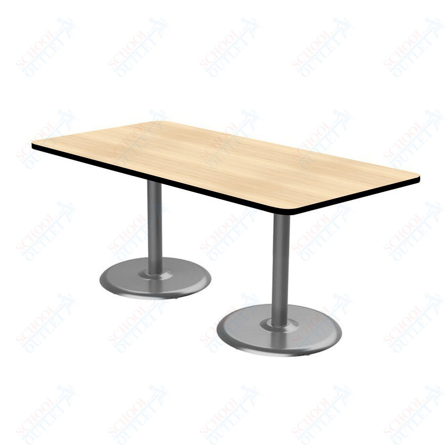 Marco Dual Base Cafe Table 36" x 72" Rectangle 29" Height Gray Base (MG2548-M229)