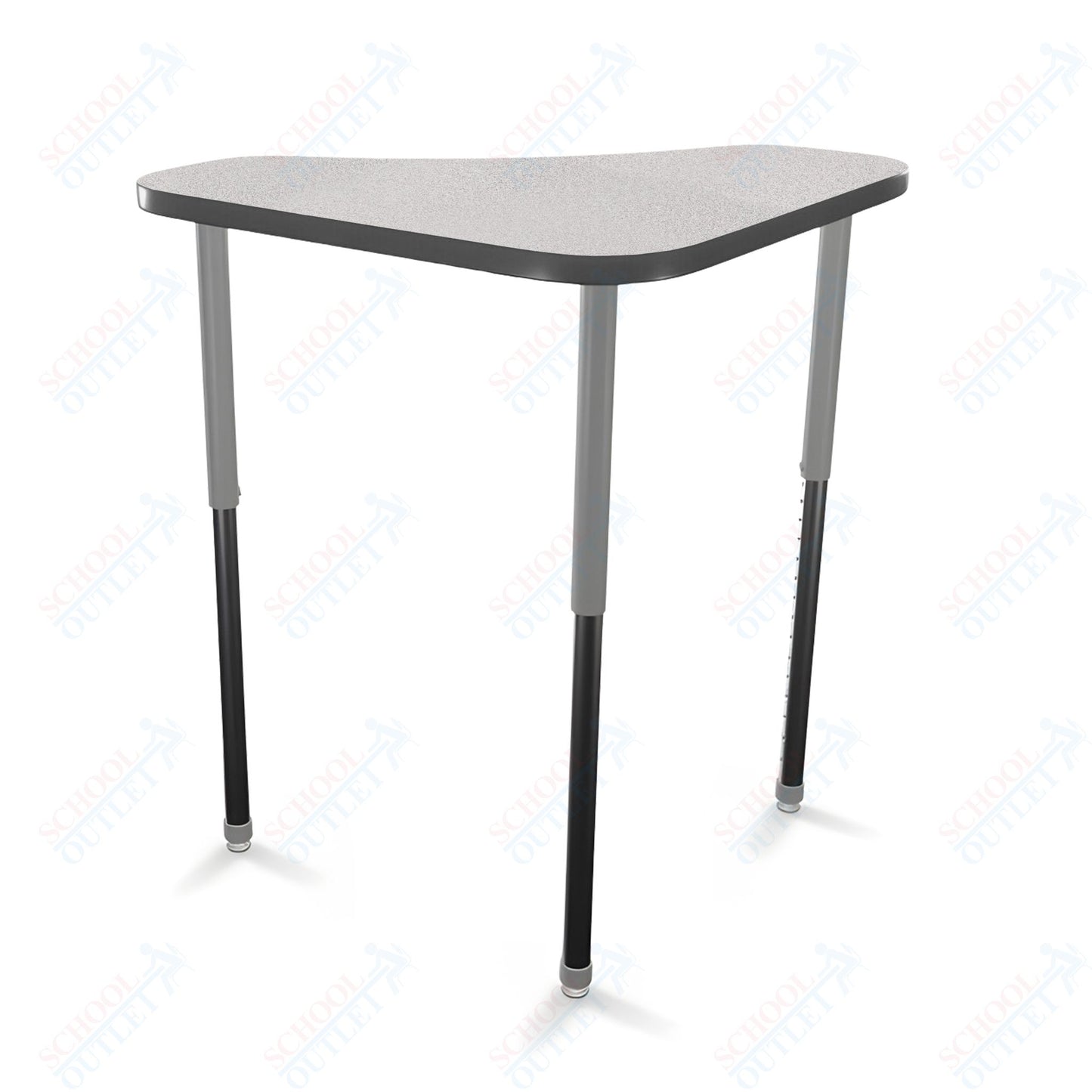 Mooreco Hierarchy Boomerang Snap Stand Up Desk - Adjustable 27 - 42" H - Standing Black Leg