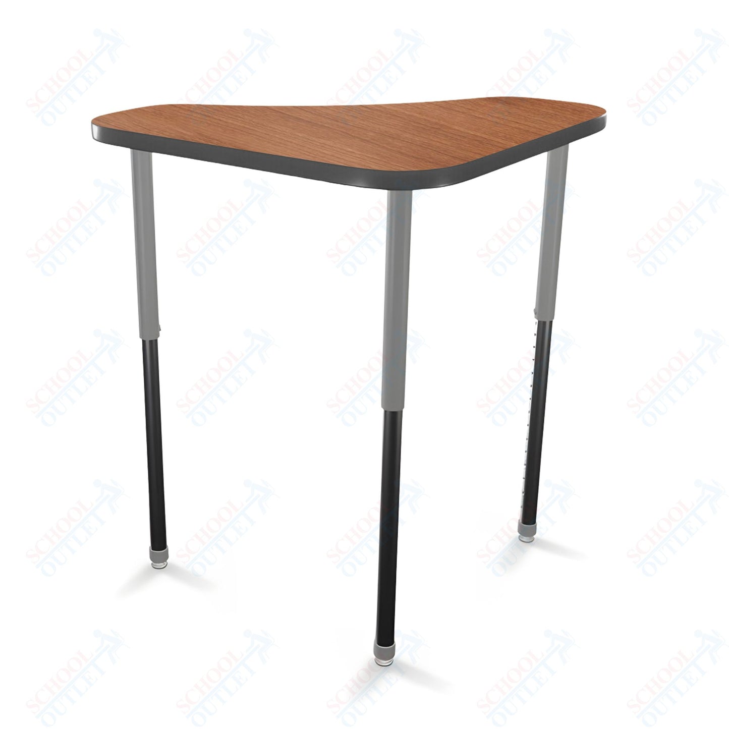 Mooreco Hierarchy Boomerang Snap Stand Up Desk - Adjustable 27 - 42" H - Standing Black Leg