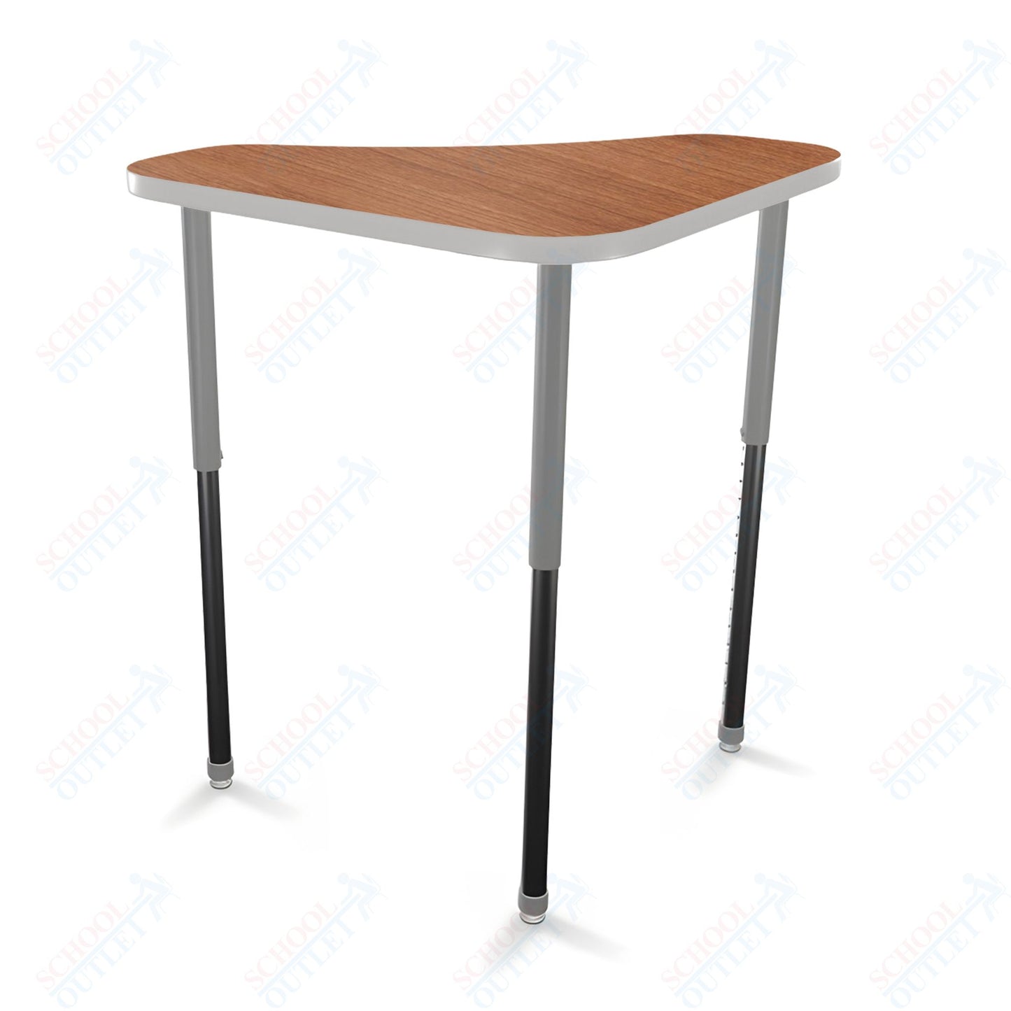 Mooreco Hierarchy Boomerang Snap Stand Up Desk - Adjustable 27 - 42" H - Standing Black Leg