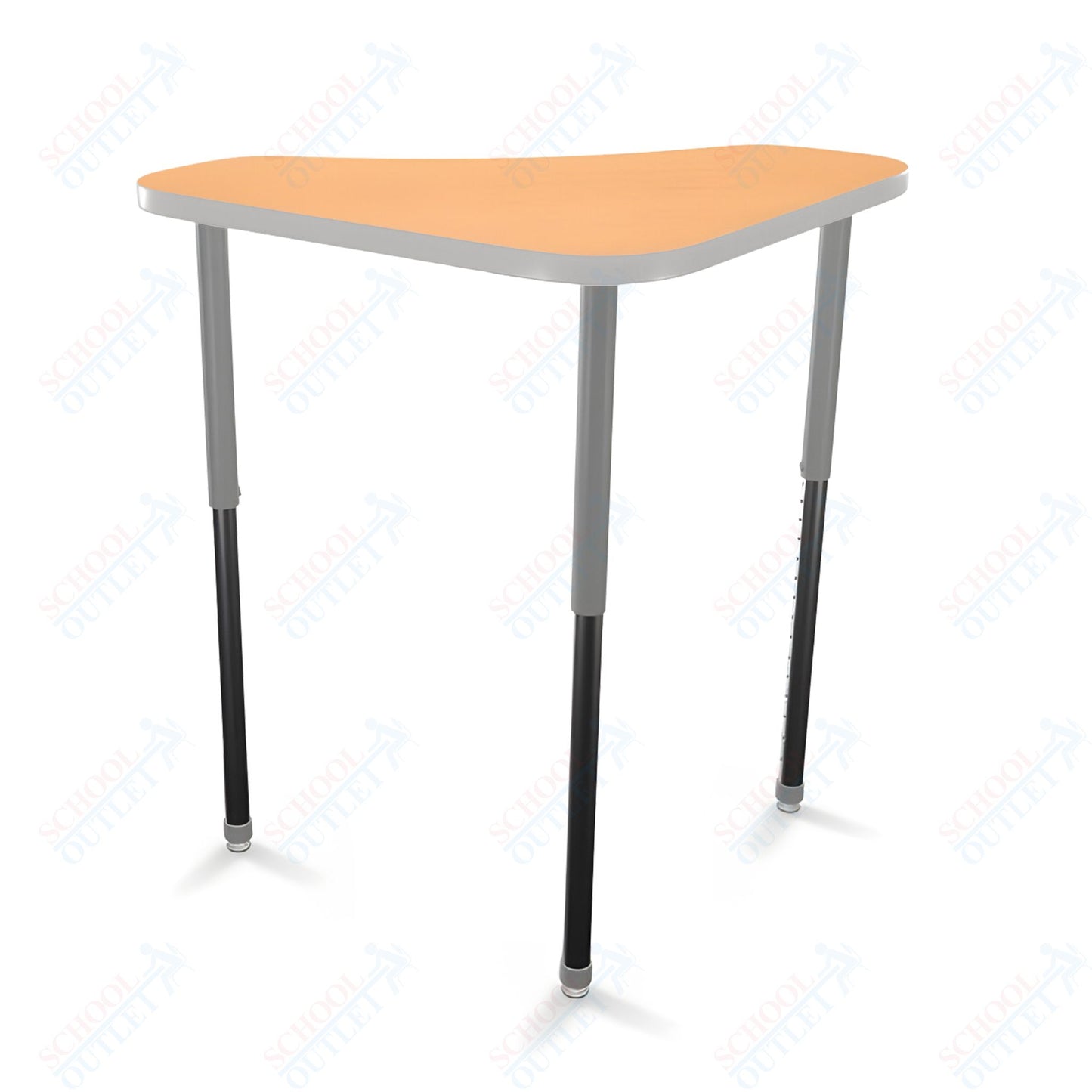 Mooreco Hierarchy Boomerang Snap Stand Up Desk - Adjustable 27 - 42" H - Standing Black Leg