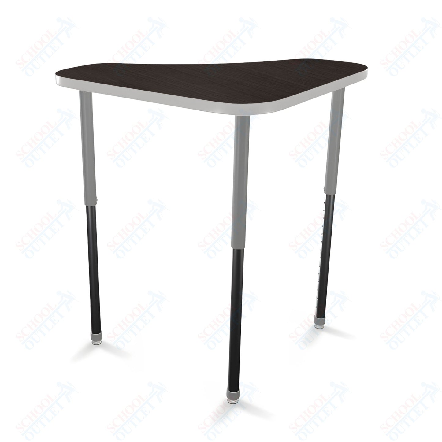 Mooreco Hierarchy Boomerang Snap Stand Up Desk - Adjustable 27 - 42" H - Standing Black Leg