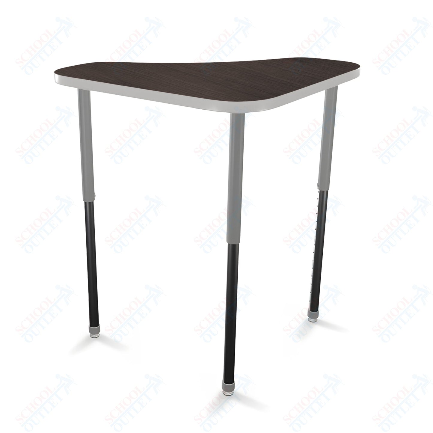 Mooreco Hierarchy Boomerang Snap Stand Up Desk - Adjustable 27 - 42" H - Standing Black Leg