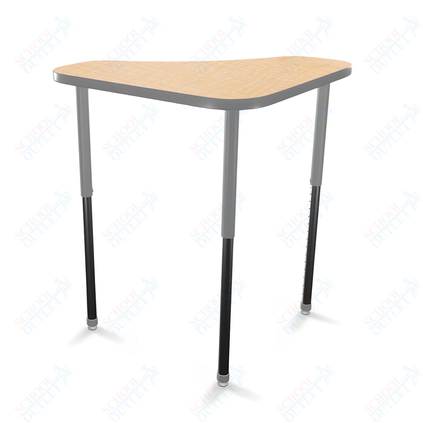 Mooreco Hierarchy Boomerang Snap Stand Up Desk - Adjustable 27 - 42" H - Standing Black Leg