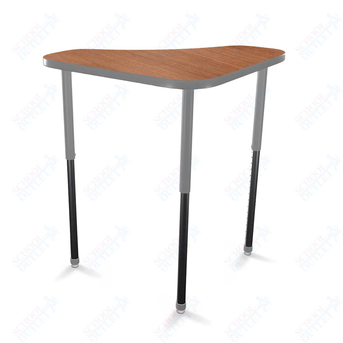 Mooreco Hierarchy Boomerang Snap Stand Up Desk - Adjustable 27 - 42" H - Standing Black Leg