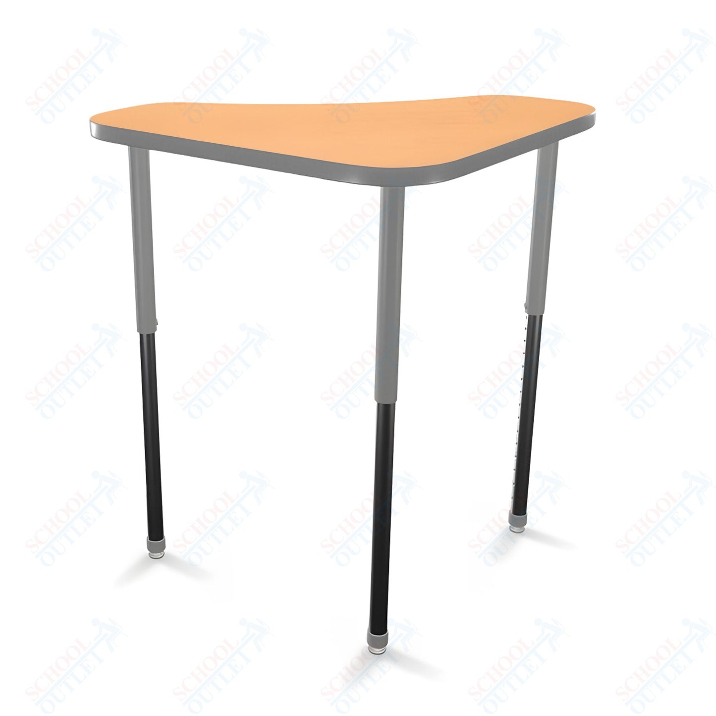 Mooreco Hierarchy Boomerang Snap Stand Up Desk - Adjustable 27 - 42" H - Standing Black Leg