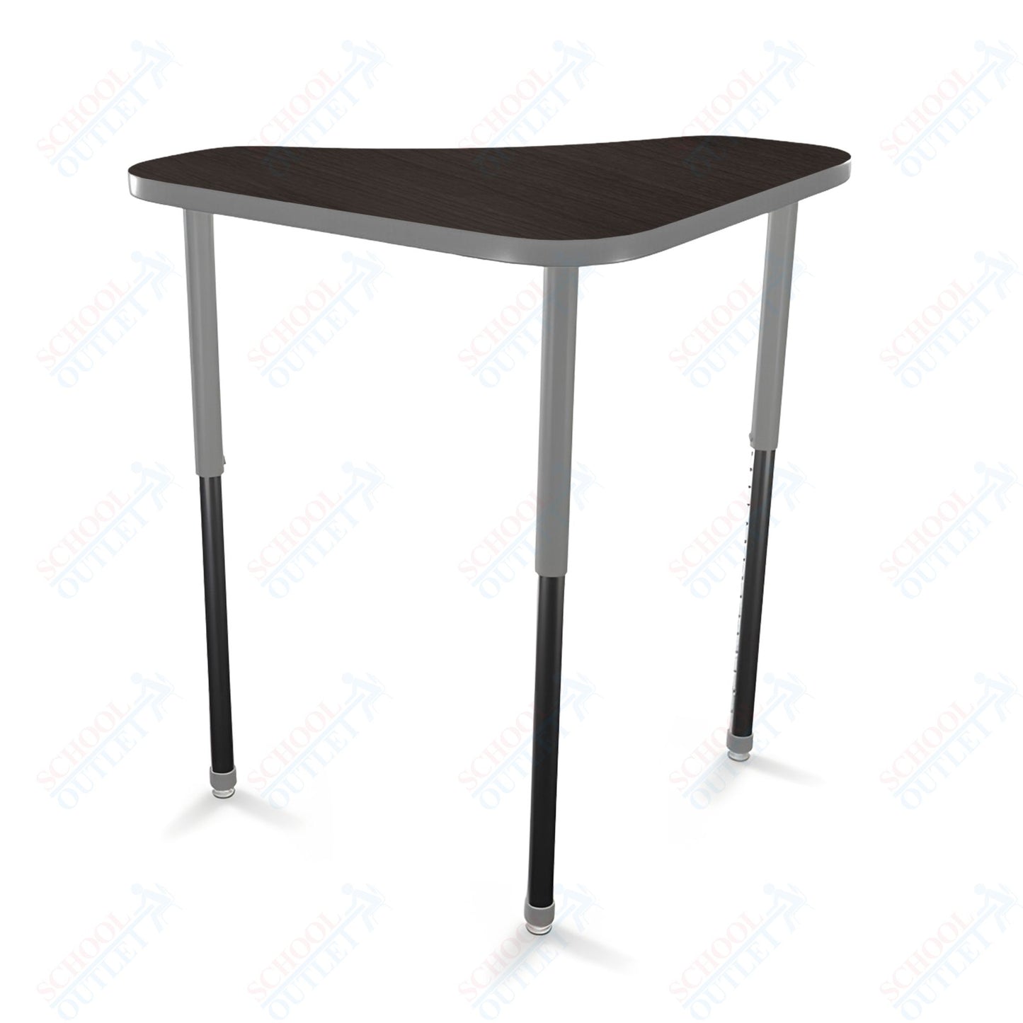 Mooreco Hierarchy Boomerang Snap Stand Up Desk - Adjustable 27 - 42" H - Standing Black Leg