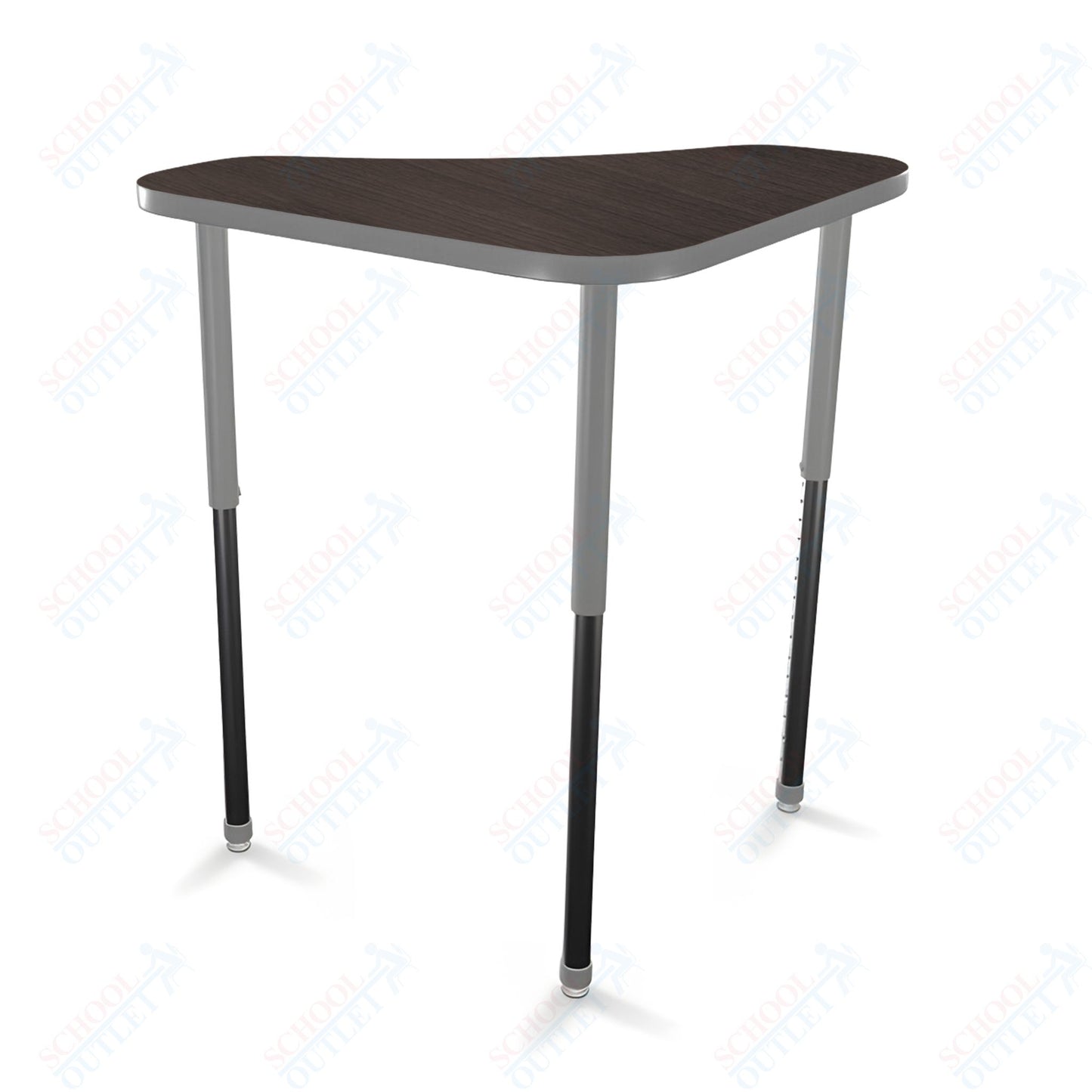 Mooreco Hierarchy Boomerang Snap Stand Up Desk - Adjustable 27 - 42" H - Standing Black Leg