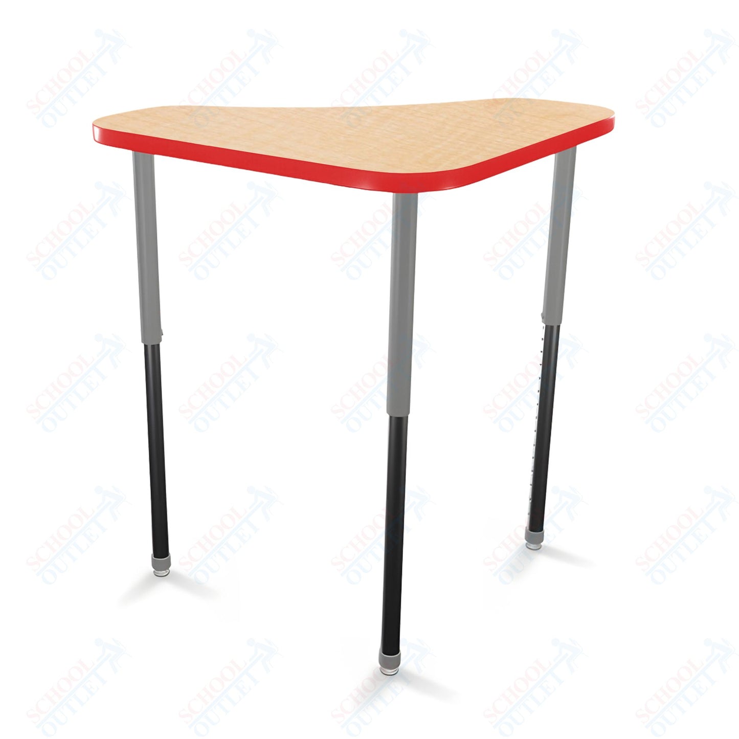 Mooreco Hierarchy Boomerang Snap Stand Up Desk - Adjustable 27 - 42" H - Standing Black Leg