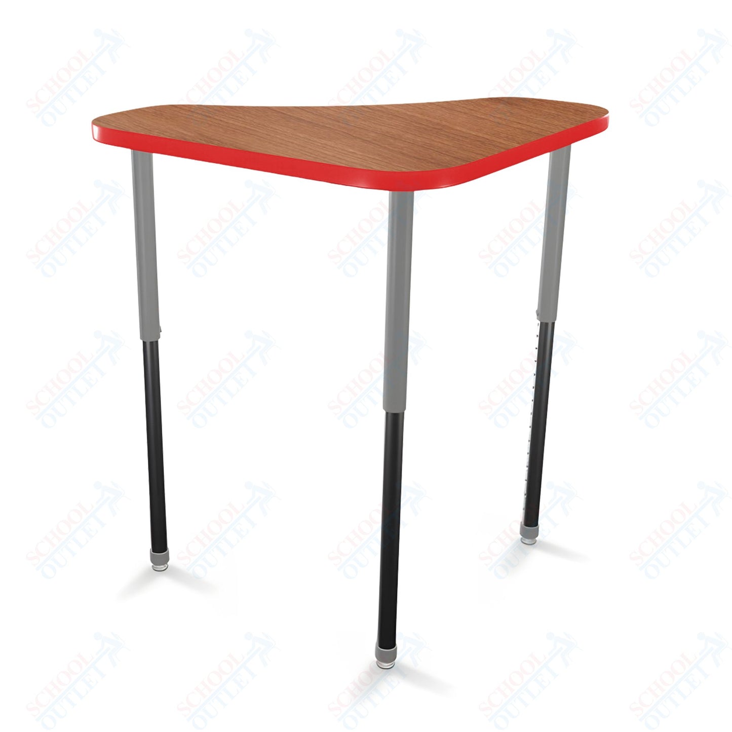 Mooreco Hierarchy Boomerang Snap Stand Up Desk - Adjustable 27 - 42" H - Standing Black Leg