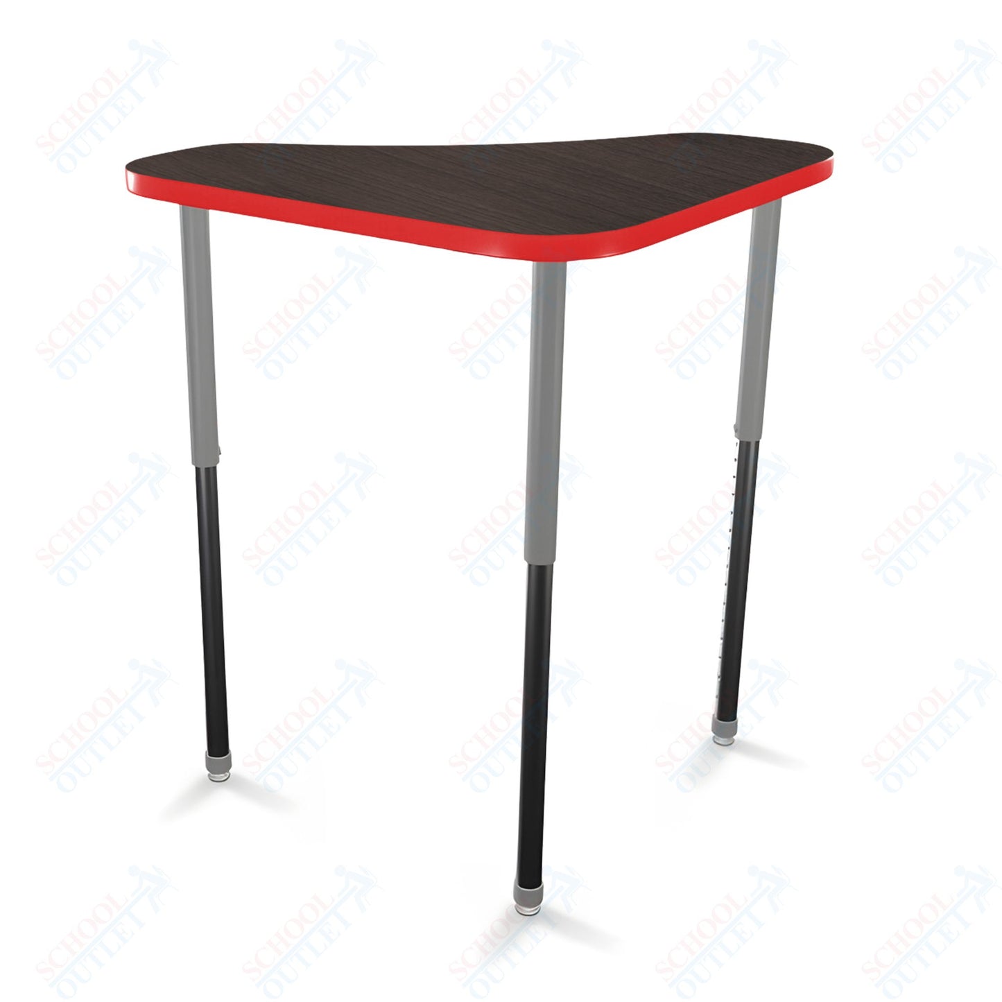 Mooreco Hierarchy Boomerang Snap Stand Up Desk - Adjustable 27 - 42" H - Standing Black Leg