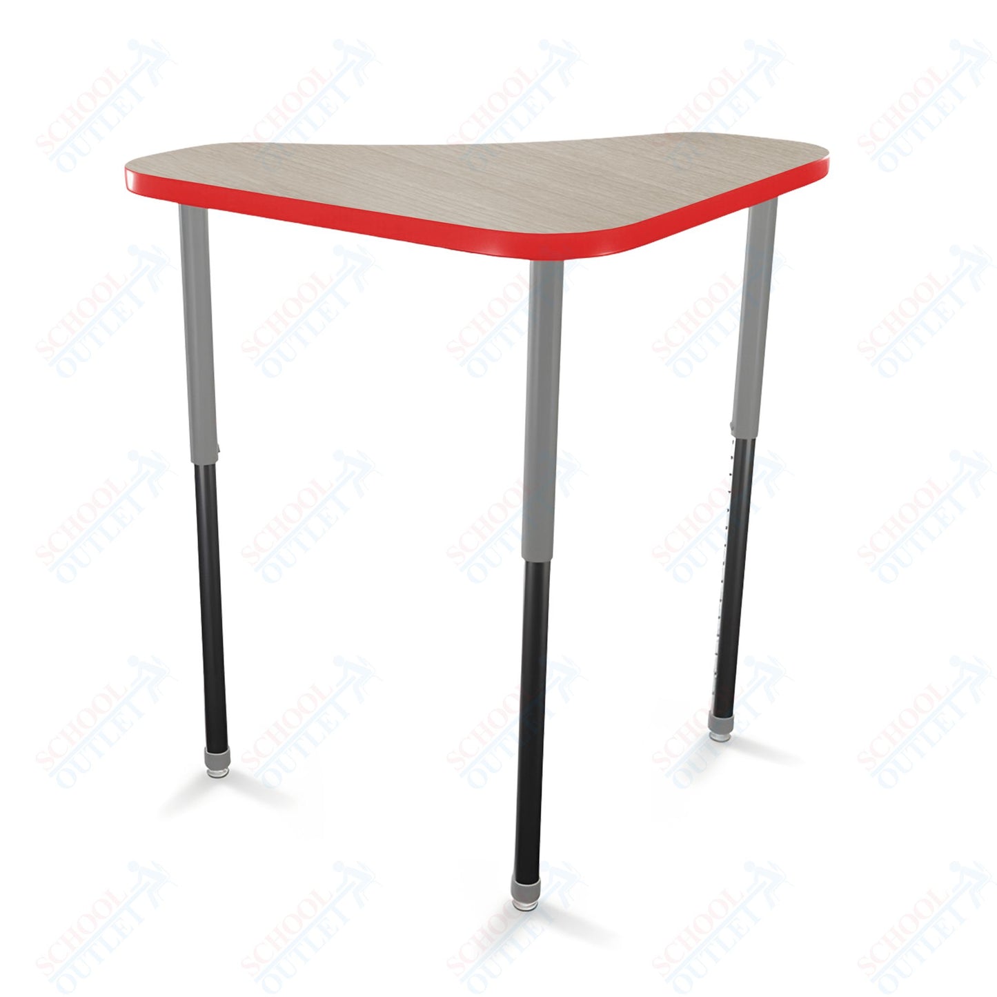 Mooreco Hierarchy Boomerang Snap Stand Up Desk - Adjustable 27 - 42" H - Standing Black Leg