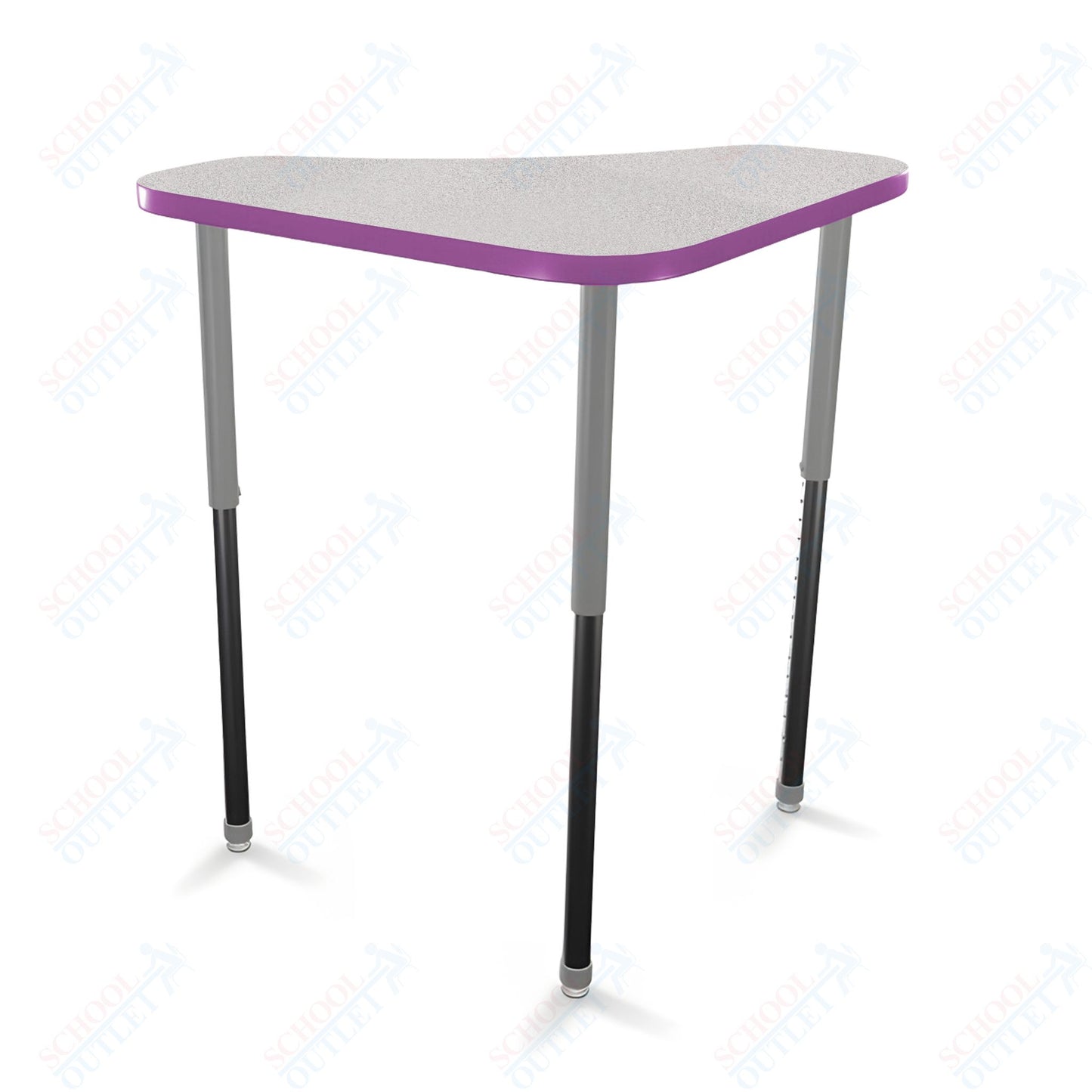 Mooreco Hierarchy Boomerang Snap Stand Up Desk - Adjustable 27 - 42" H - Standing Black Leg