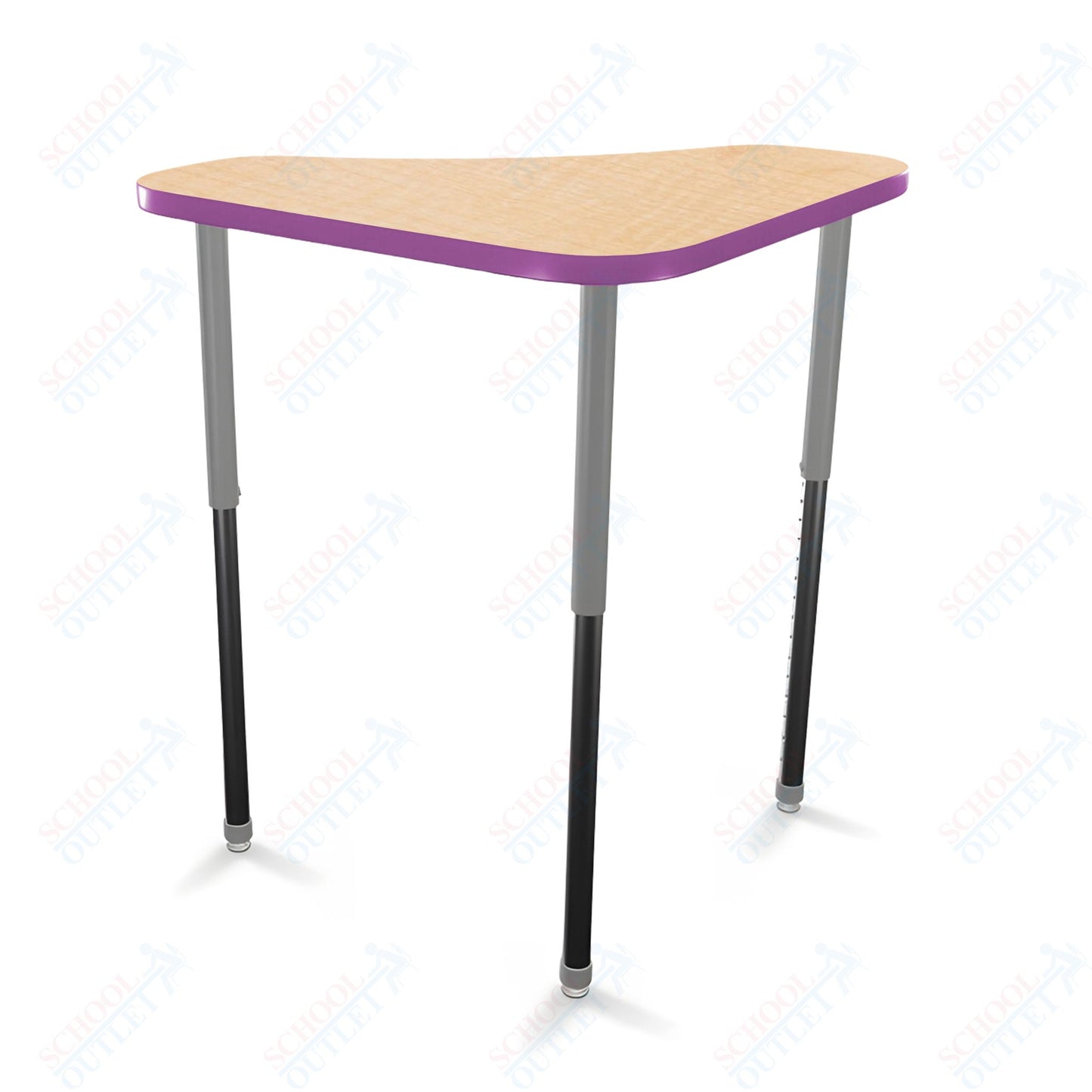 Mooreco Hierarchy Boomerang Snap Stand Up Desk - Adjustable 27 - 42" H - Standing Black Leg